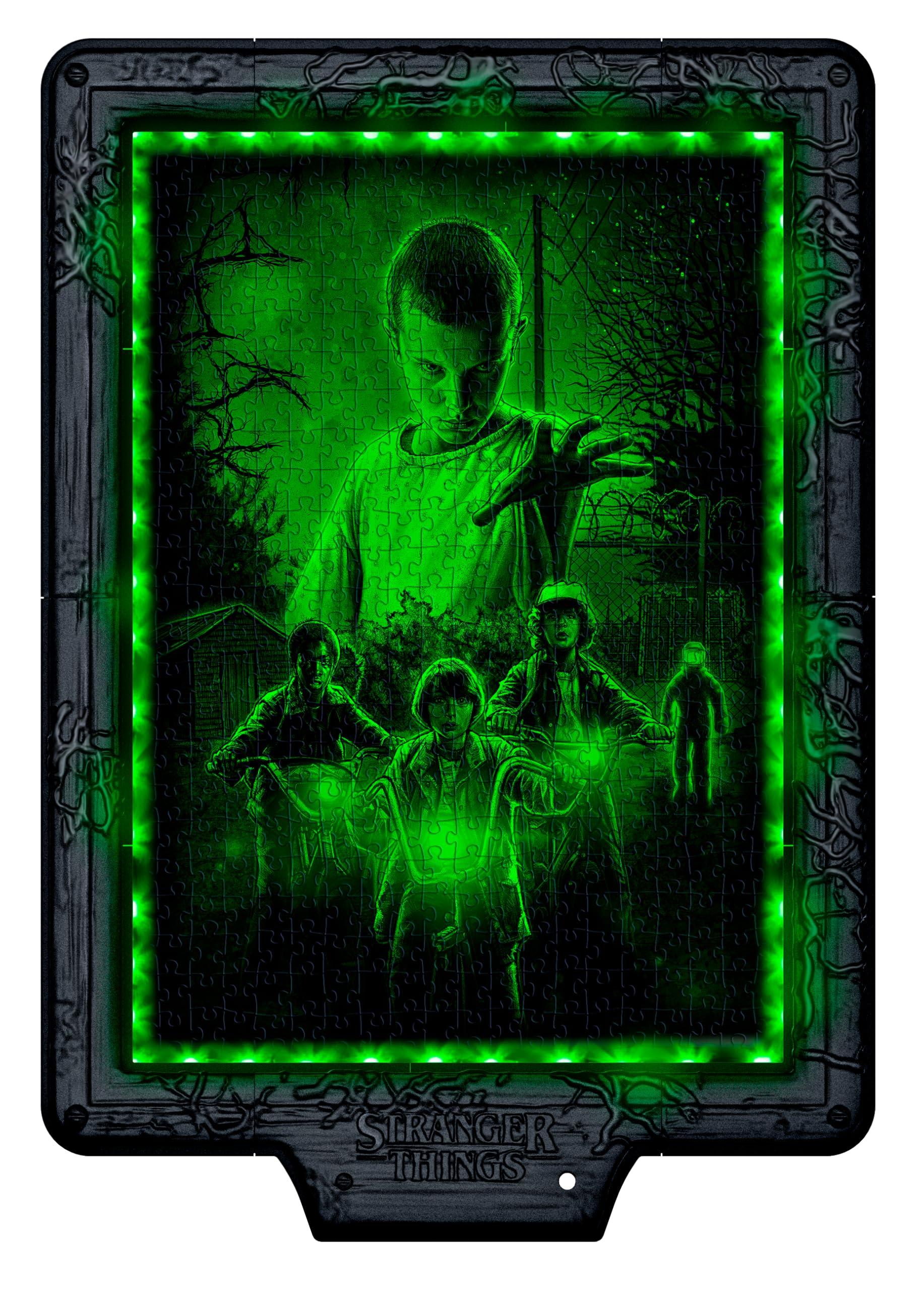 Clementoni Stranger Things Metamorphic Art Puzzle - 520-Piece LED Interactive Puzzle for Fans 11