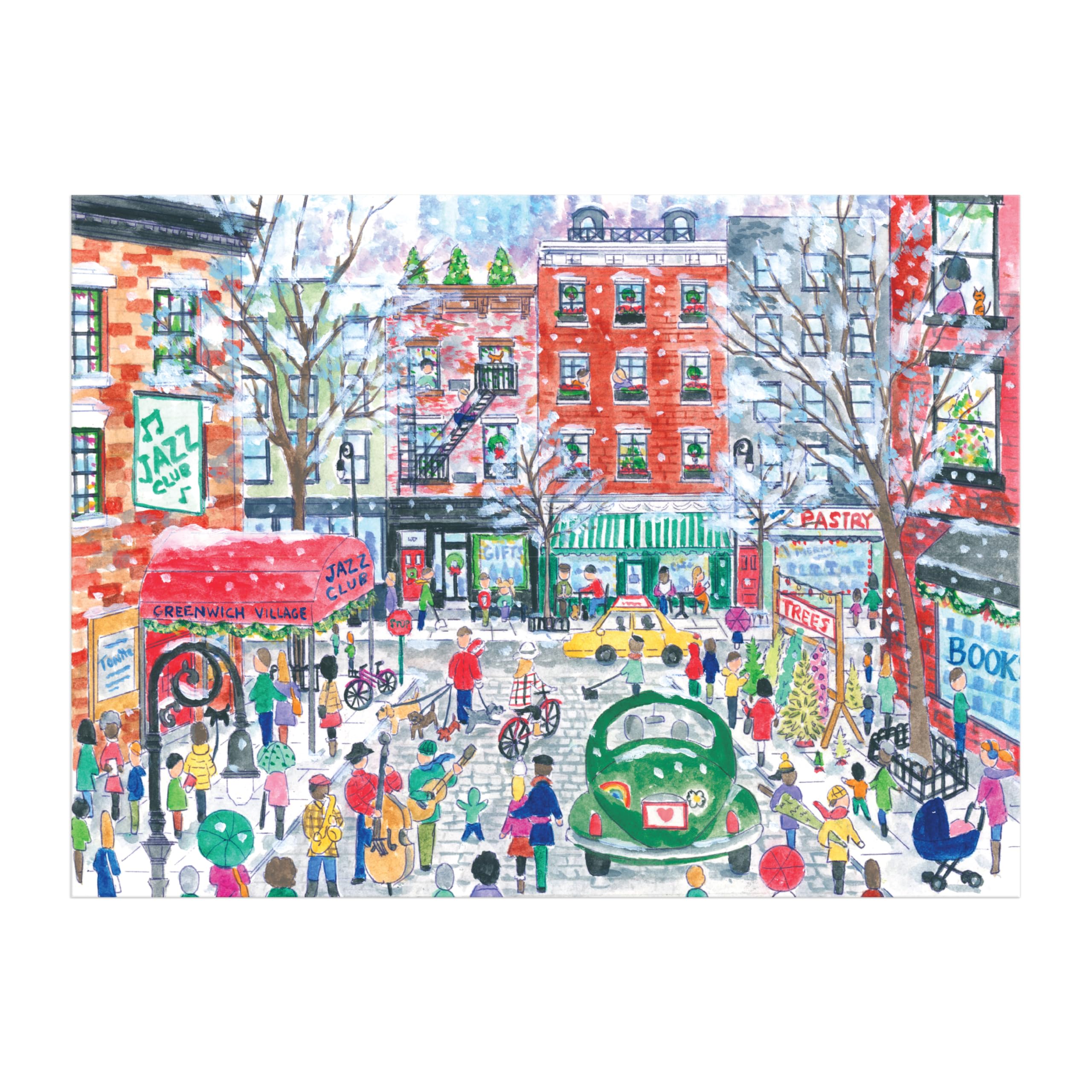 Galison Christmas in Greenwich Village – 1000 Piece Michael Storrings Jigsaw Puzzle 7