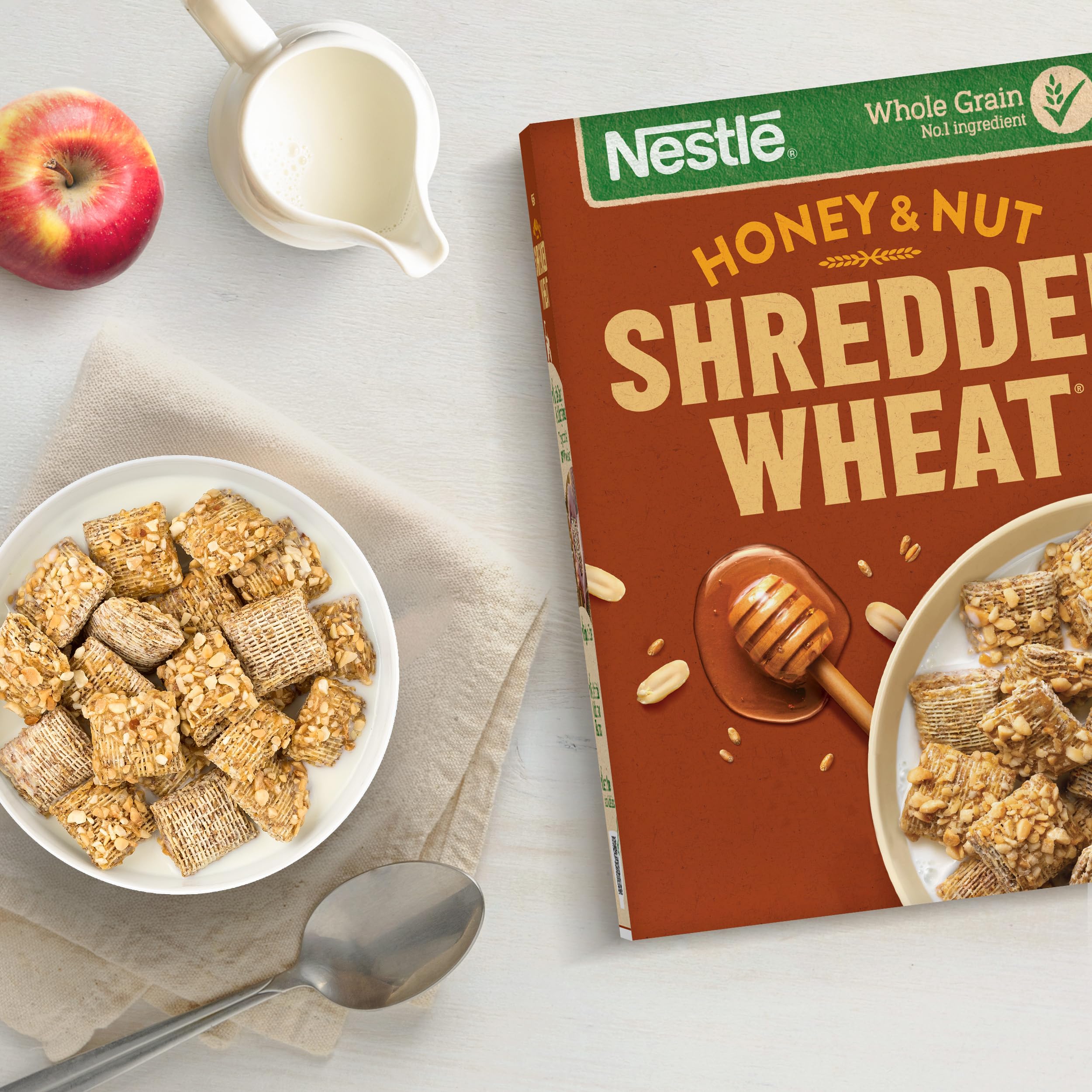 Nestlé Honey Nut Shredded Wheat Original Cereal - 84% Wholegrain | High Fibre | 500g 2