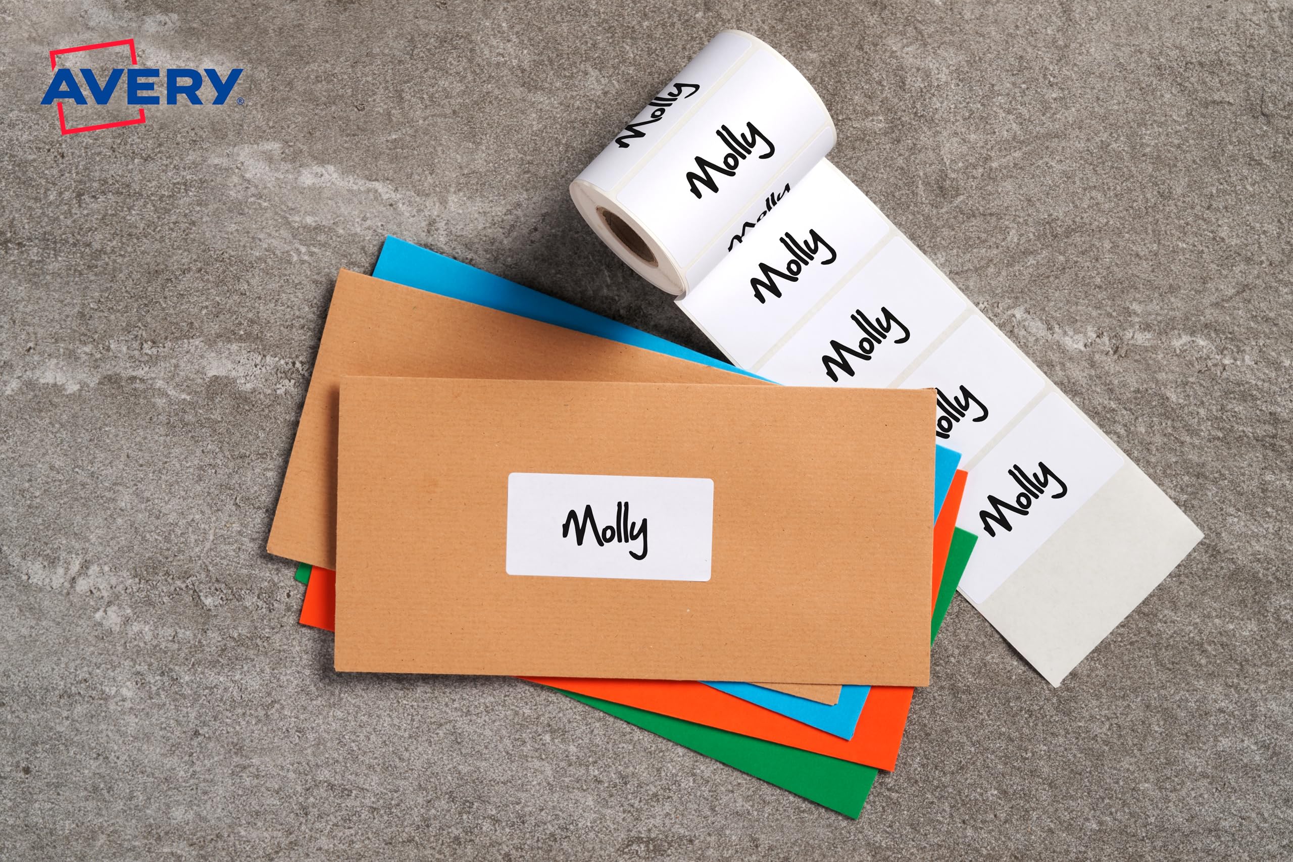 AVERY Multipurpose Roll Labels - 102 x 49 mm White, 190 Labels per Roll | Inkjet Compatible