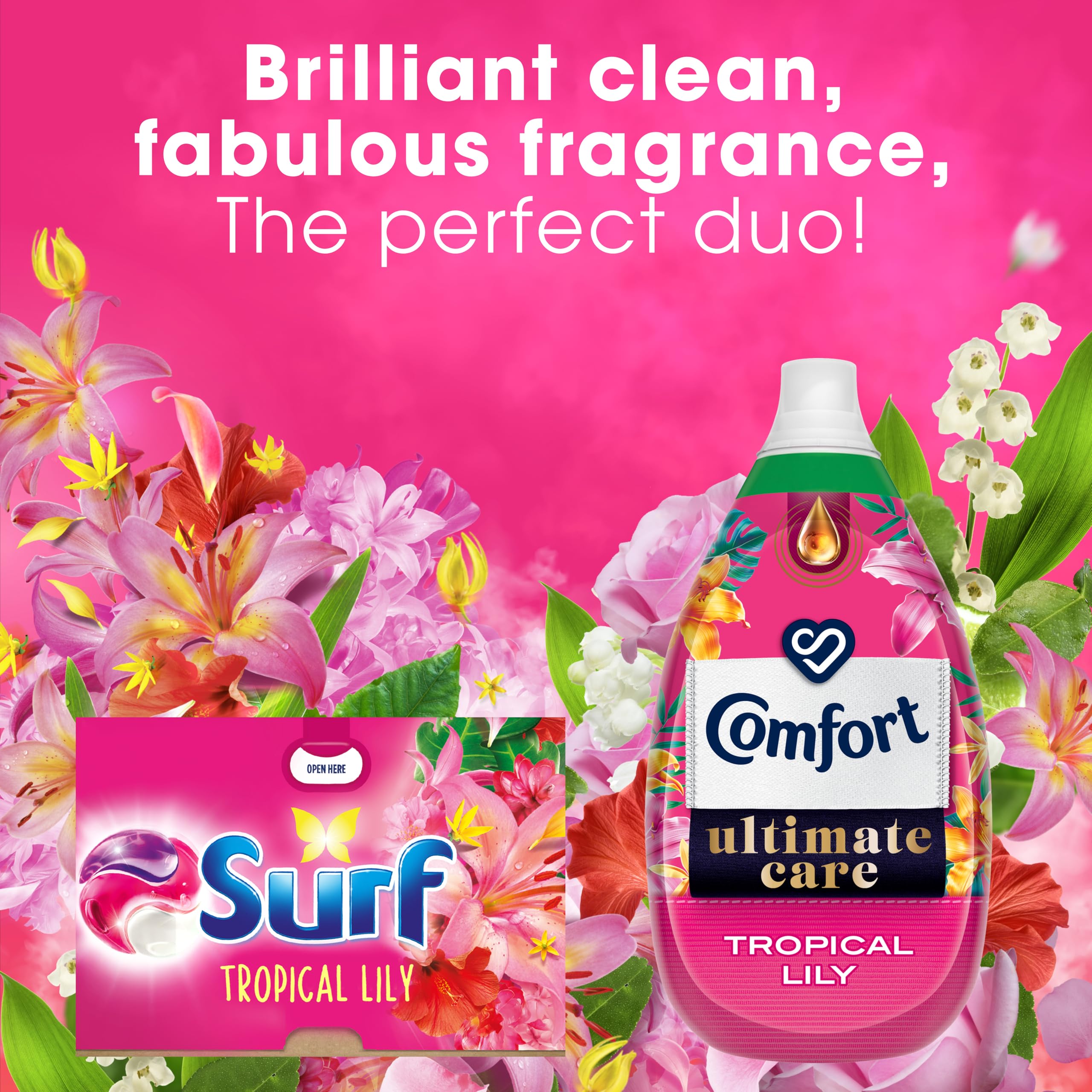 Surf Tropical Lily Laundry Detergent Capsules (78 Wash, Plastic-Free Box) 7