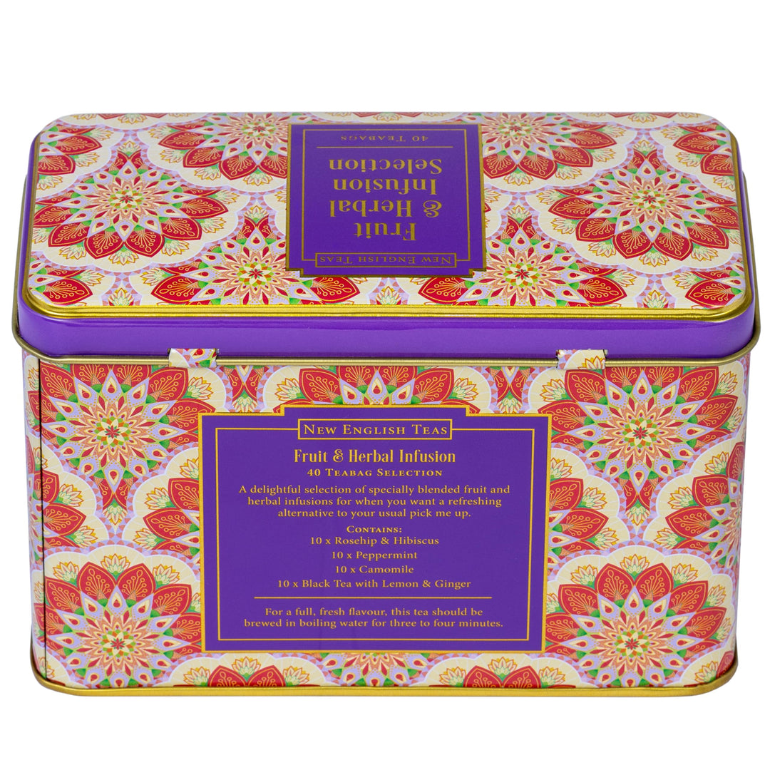 New English Teas - Fruit & Herbal Tea Caddy with 40 Infusion Teabags