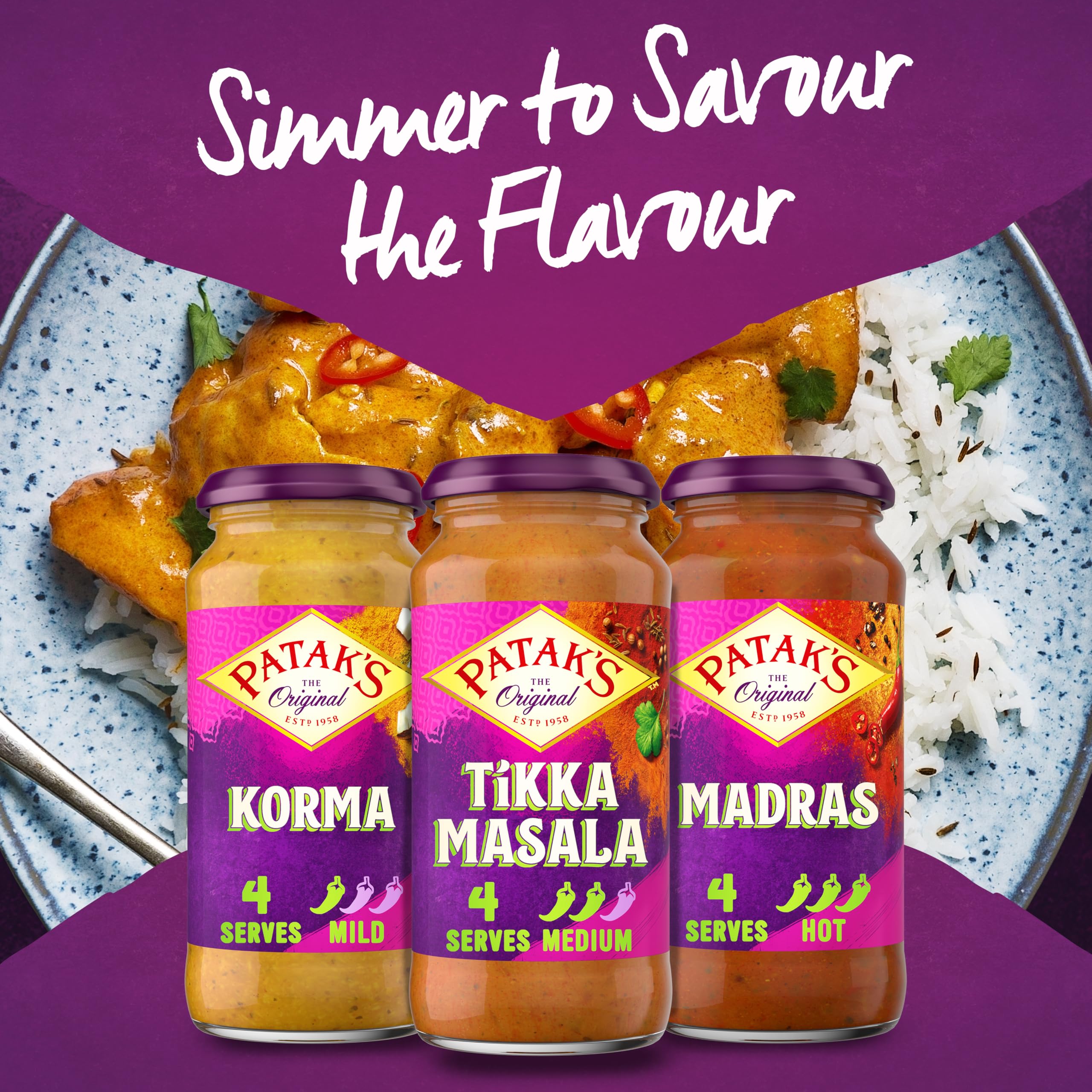 Patak's Tikka Masala Curry Sauce - Medium Spice, Gluten Free | 450g Jar 3