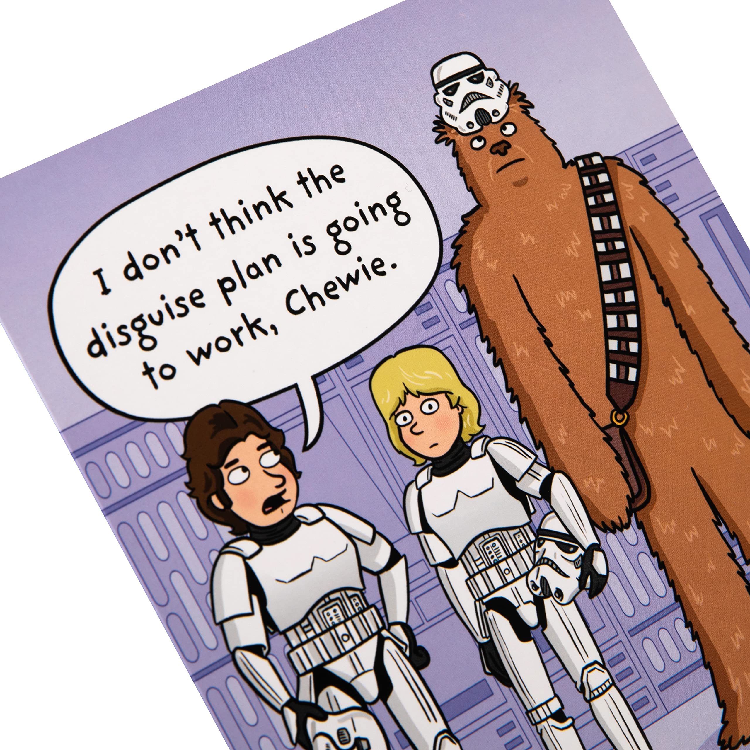 Hallmark Funny Star Wars Any Occasion Greeting Card | Gloss Finish | Blank Inside | 20.2 cm x 13.8 cm