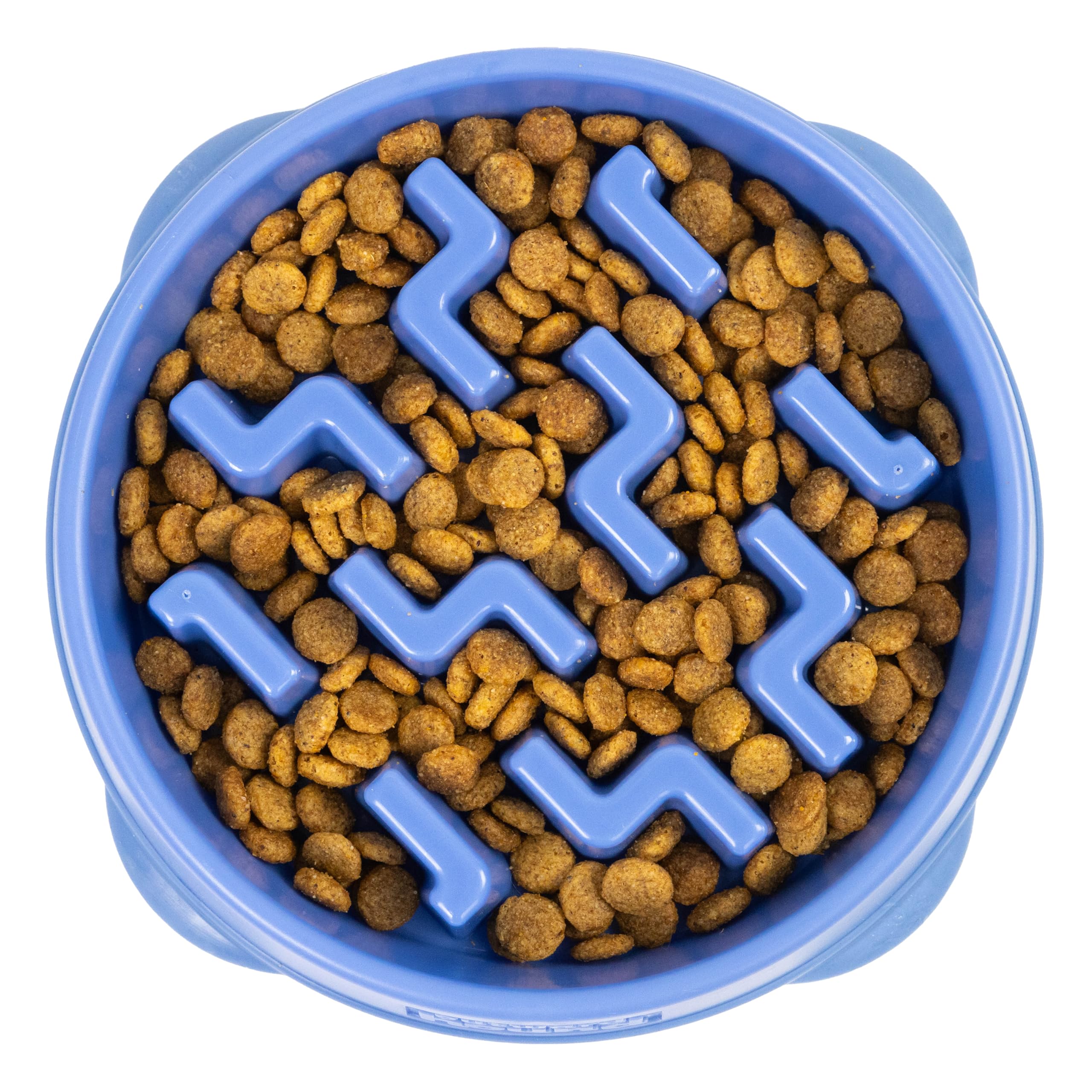 Outward Hound Slow Feeder Dog Bowl - Reduces Bloat, Improves Digestion | Medium, Blue 1