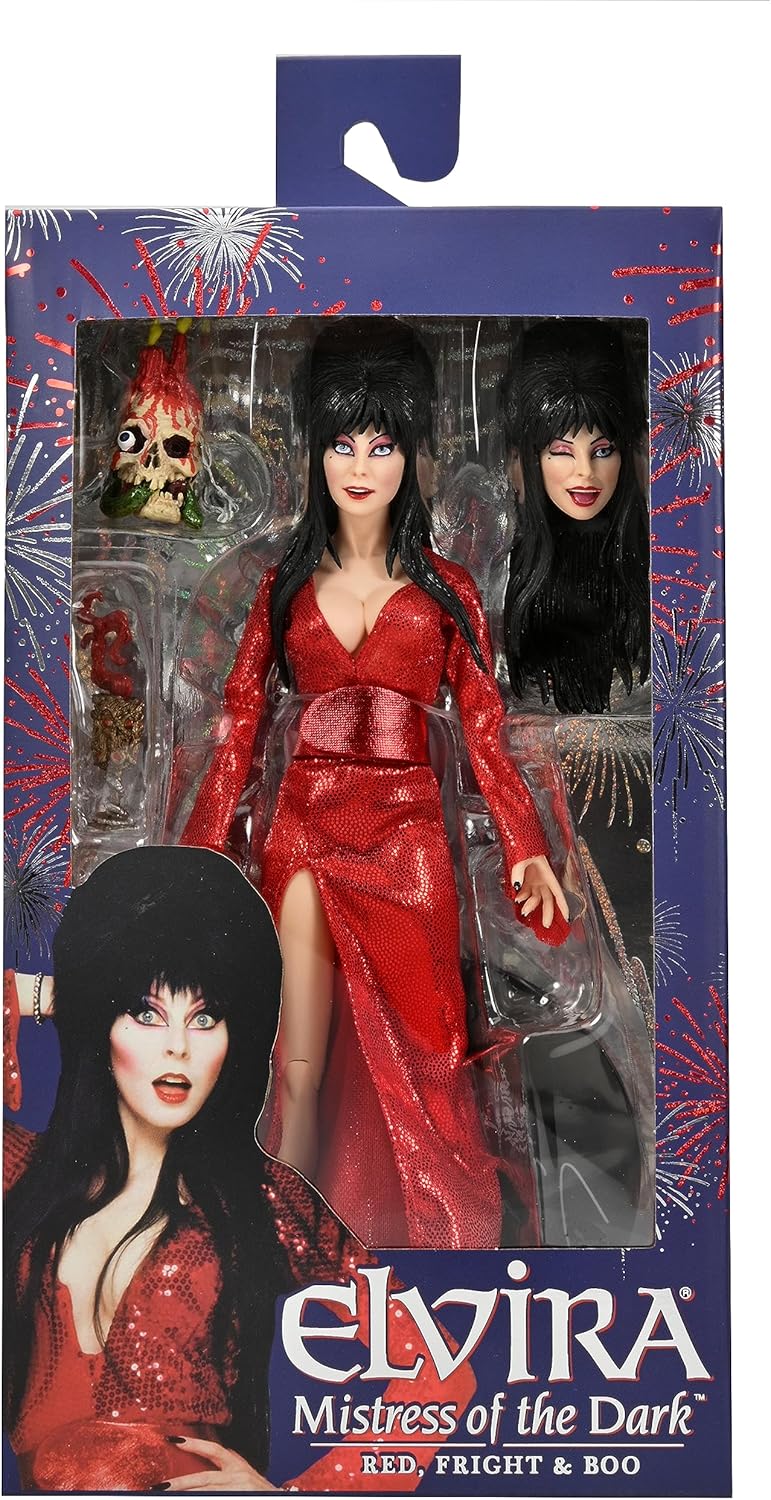 Neca Elvira Mistress of the Dark - Elvira Red Fright and Boo 8" Clothed Action Figure (56080)