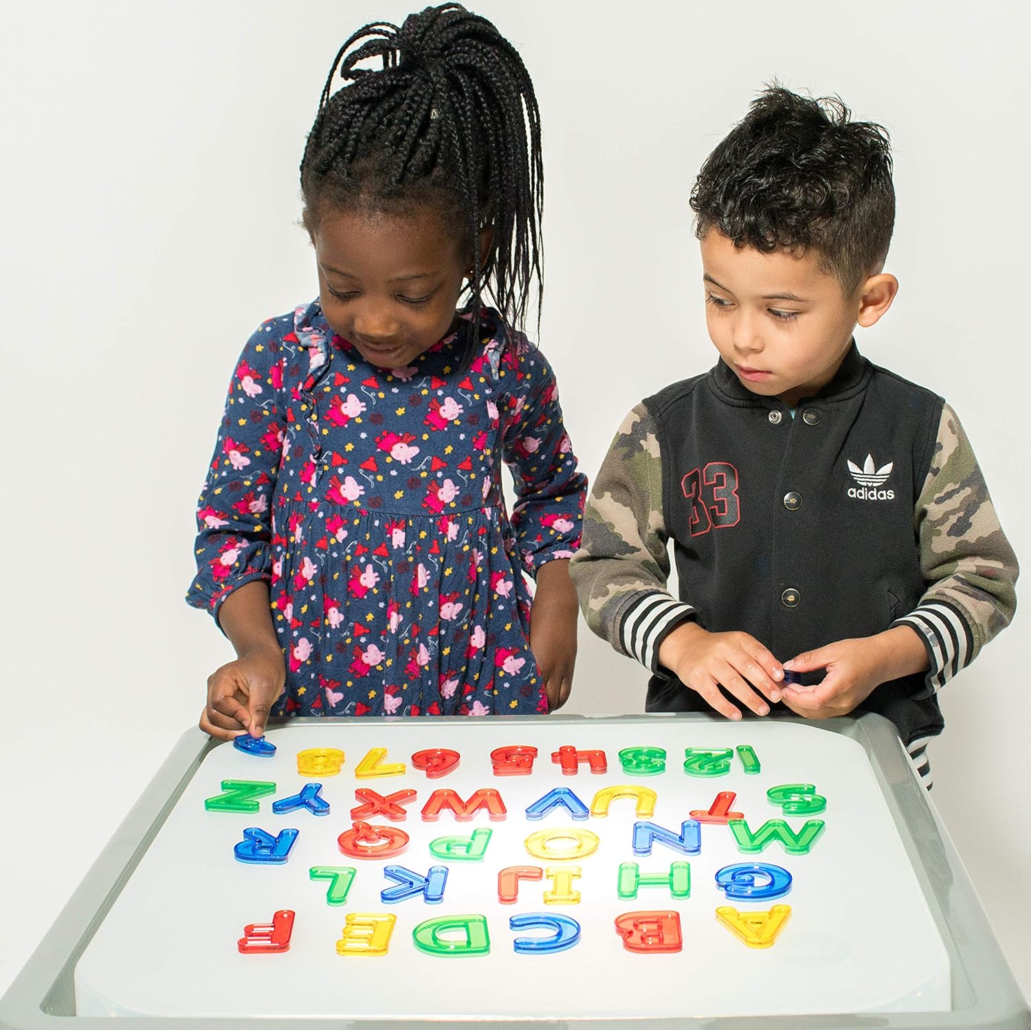 edxeducation Transparent Letters and Numbers - Mini Jar with Lid and Handle 9