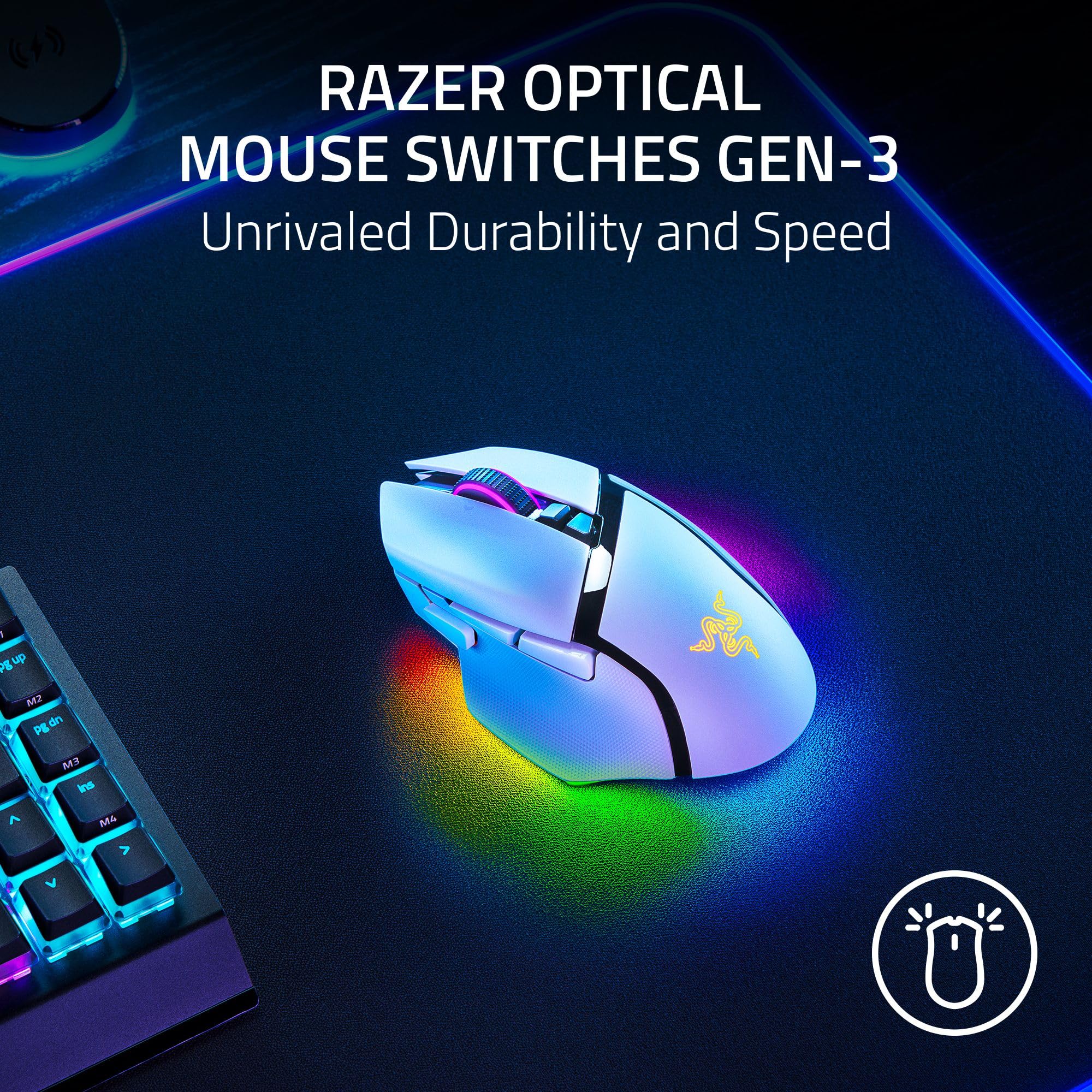 Razer Basilisk V3 Pro - Wireless Gaming Mouse with HyperScroll Tilt, 13-Zone RGB, 30K Sensor 8