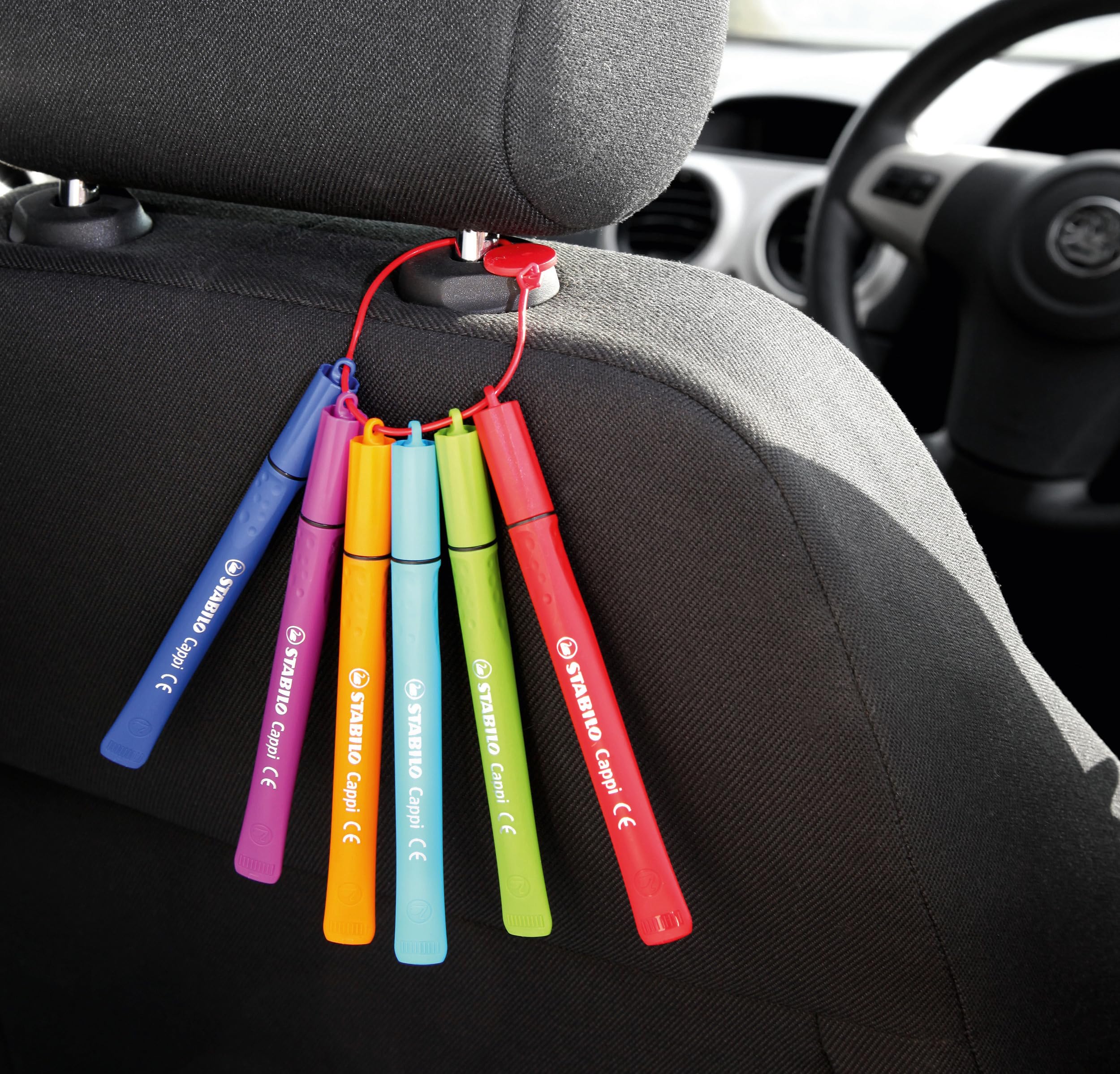 STABILO Cappi Fibre-Tip Pens - 24 Assorted Colours Pack | 1mm Line Width | Washable Ink 7