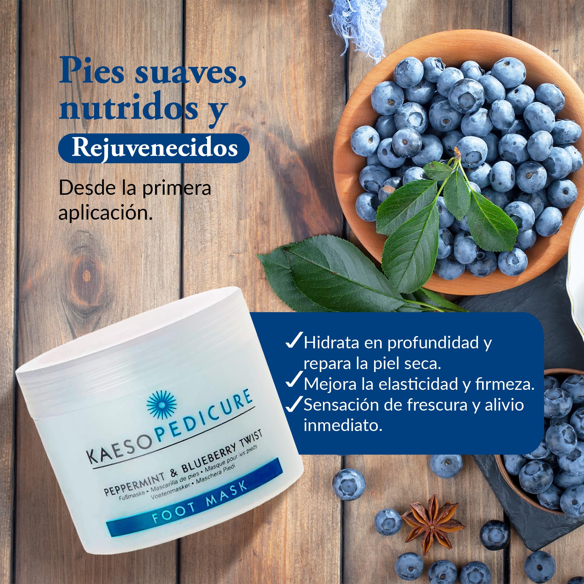 Kaeso Peppermint and Blueberry Twist Foot Mask - Intense Moisture & Cooling Relief | 450 ml