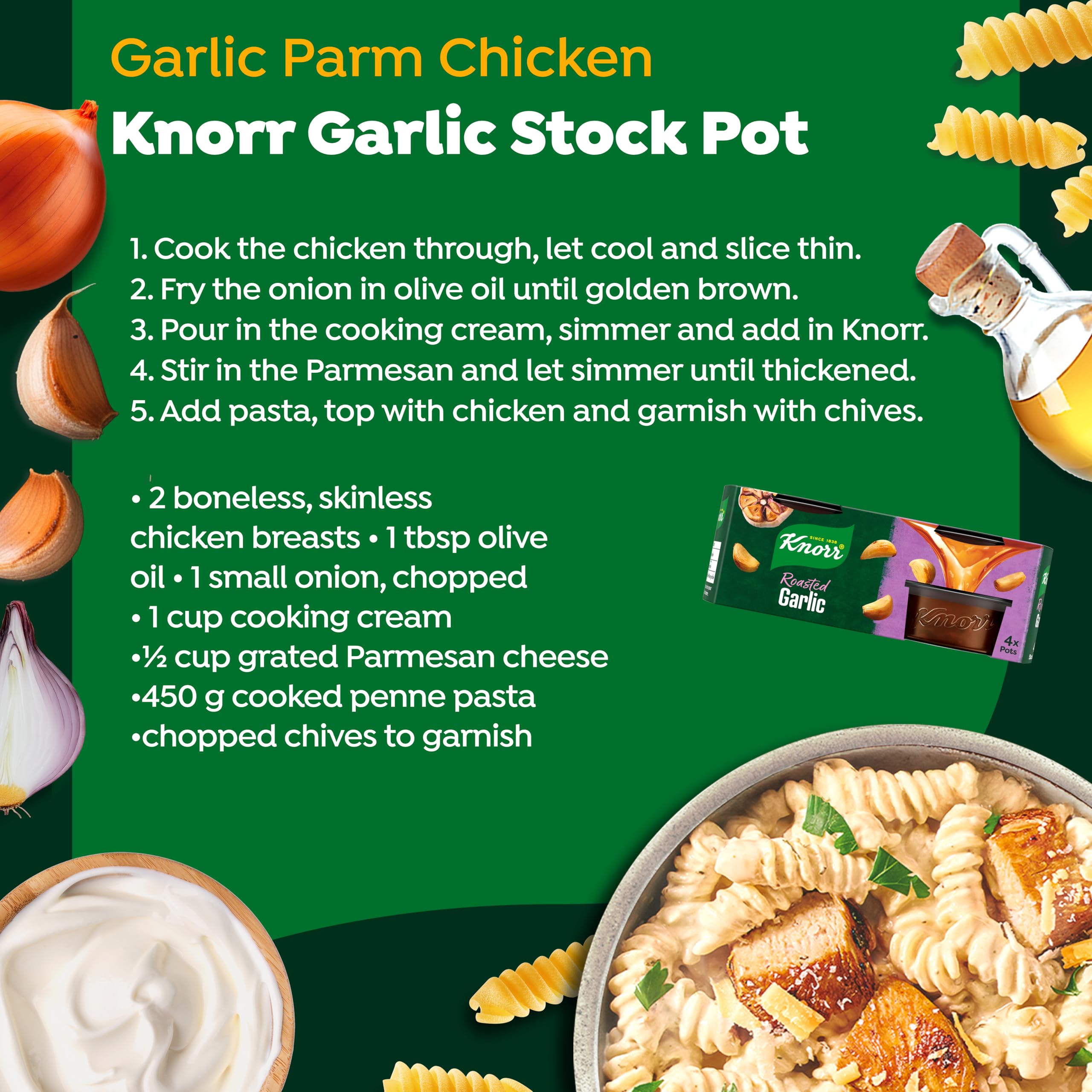 Knorr - Roasted Garlic Stock Pots Pack of 4 11