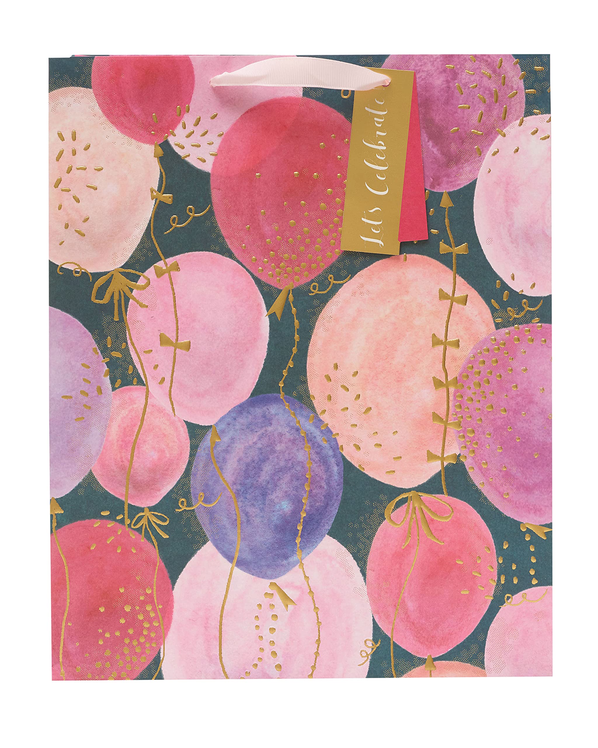 UK Greetings Large Gift Bag for Her/Friend - Pink Balloons Design | FSC Certified Paper 5