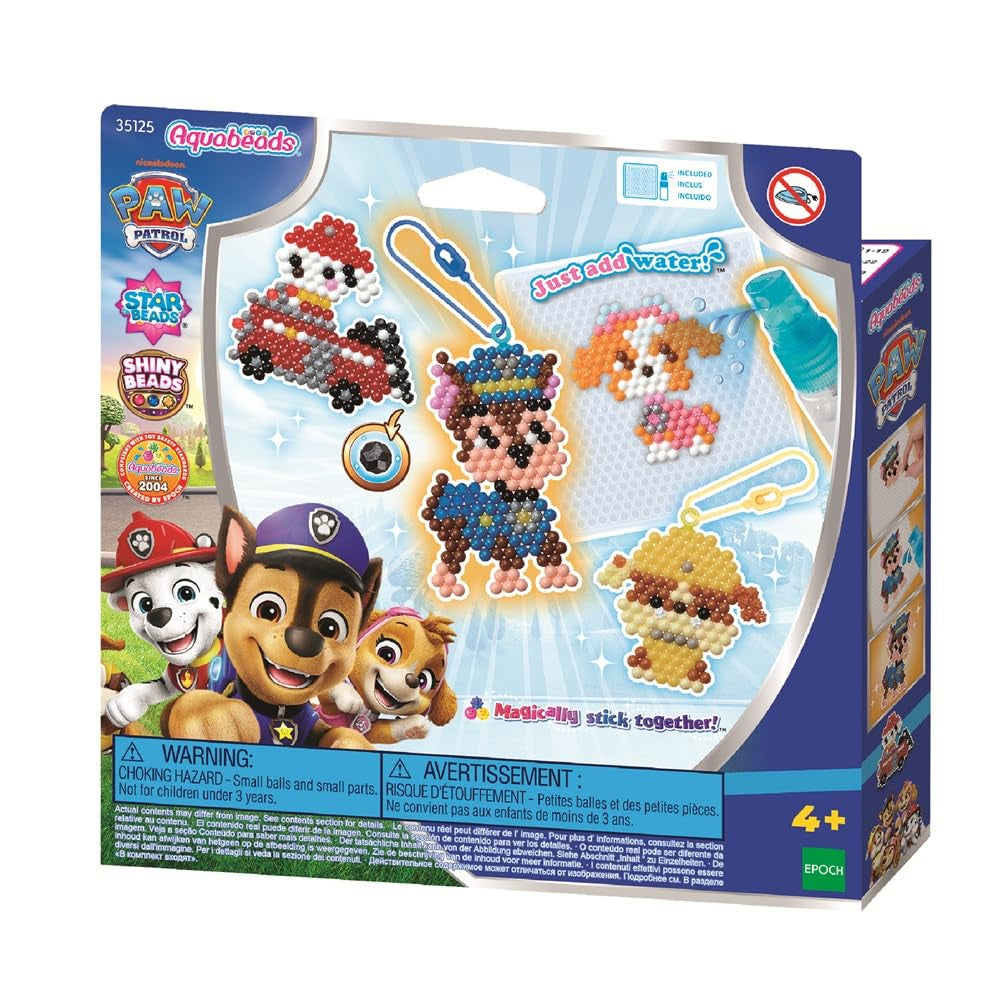 Aquabeads Paw Patrol Keychain Craft Kit - 600 Beads & Accessories for Kids 4+ 8