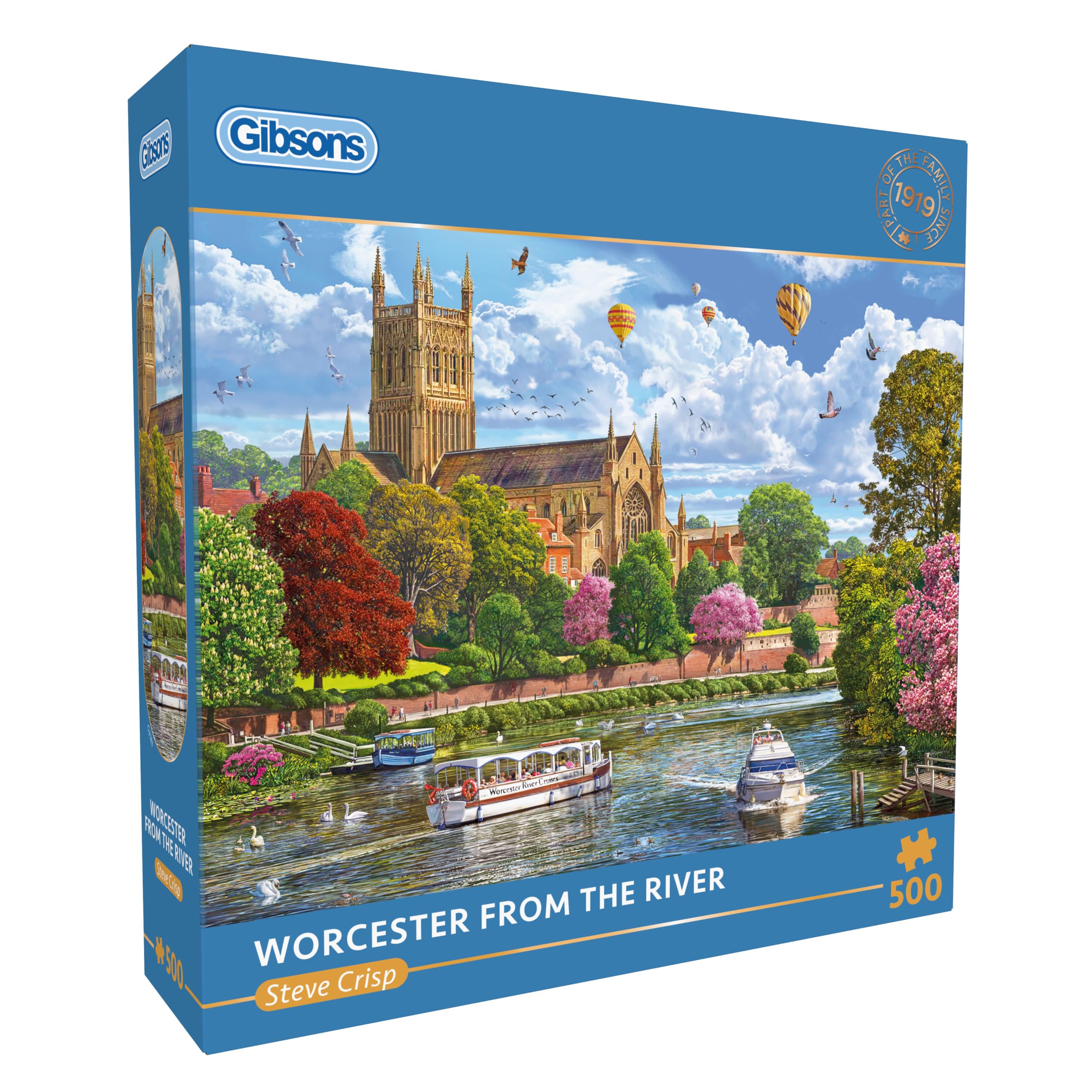 Gibsons Worcester from the River Jigsaw Puzzle - 500 Pieces | 48 x 34 cm 1