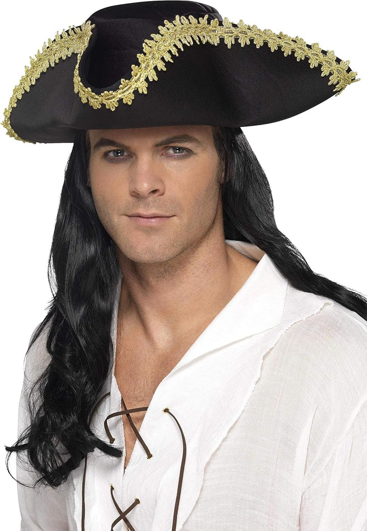 Smiffys Pirate Hat - Black (44666) for Adults