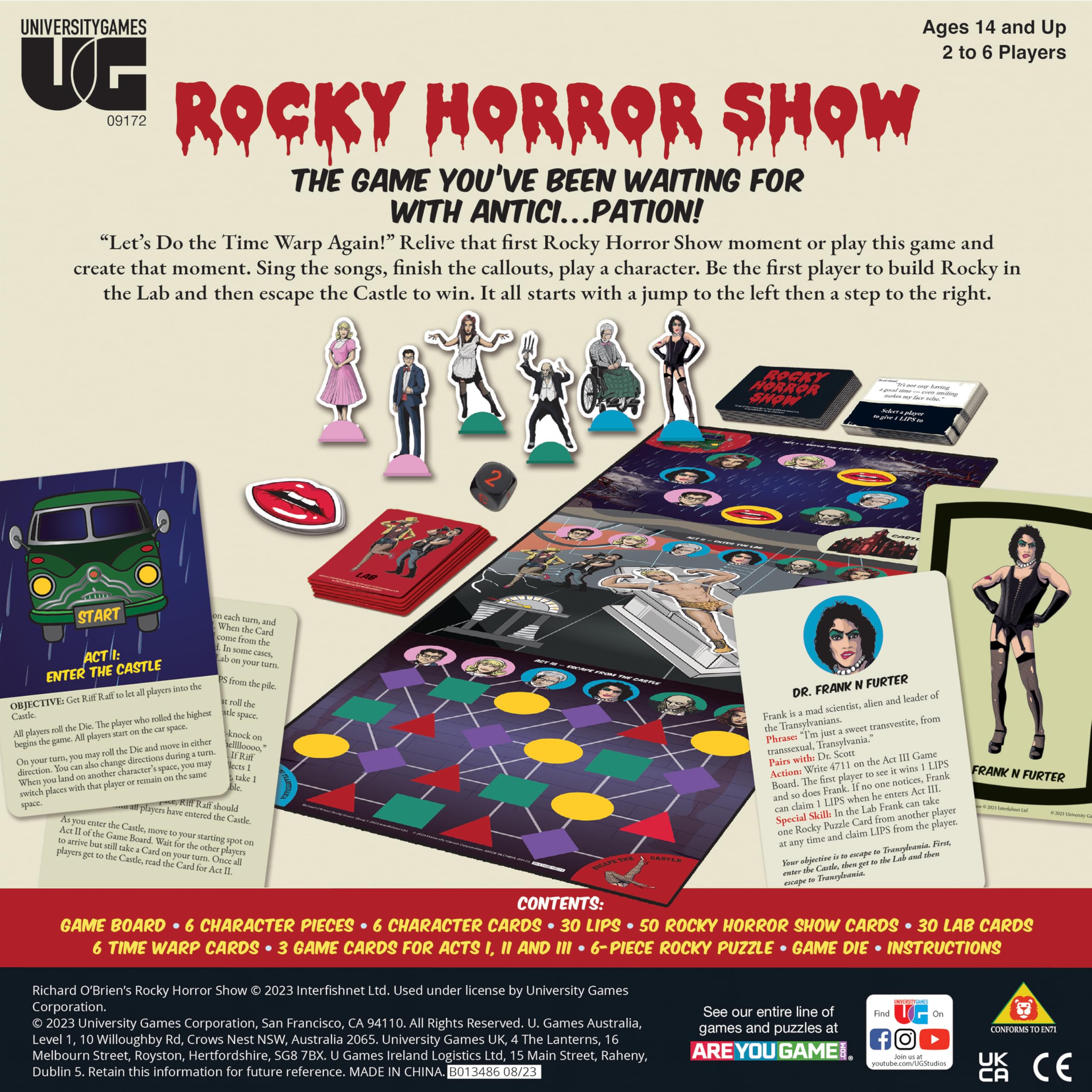 University Games Rocky Horror Show Party Board Game 8