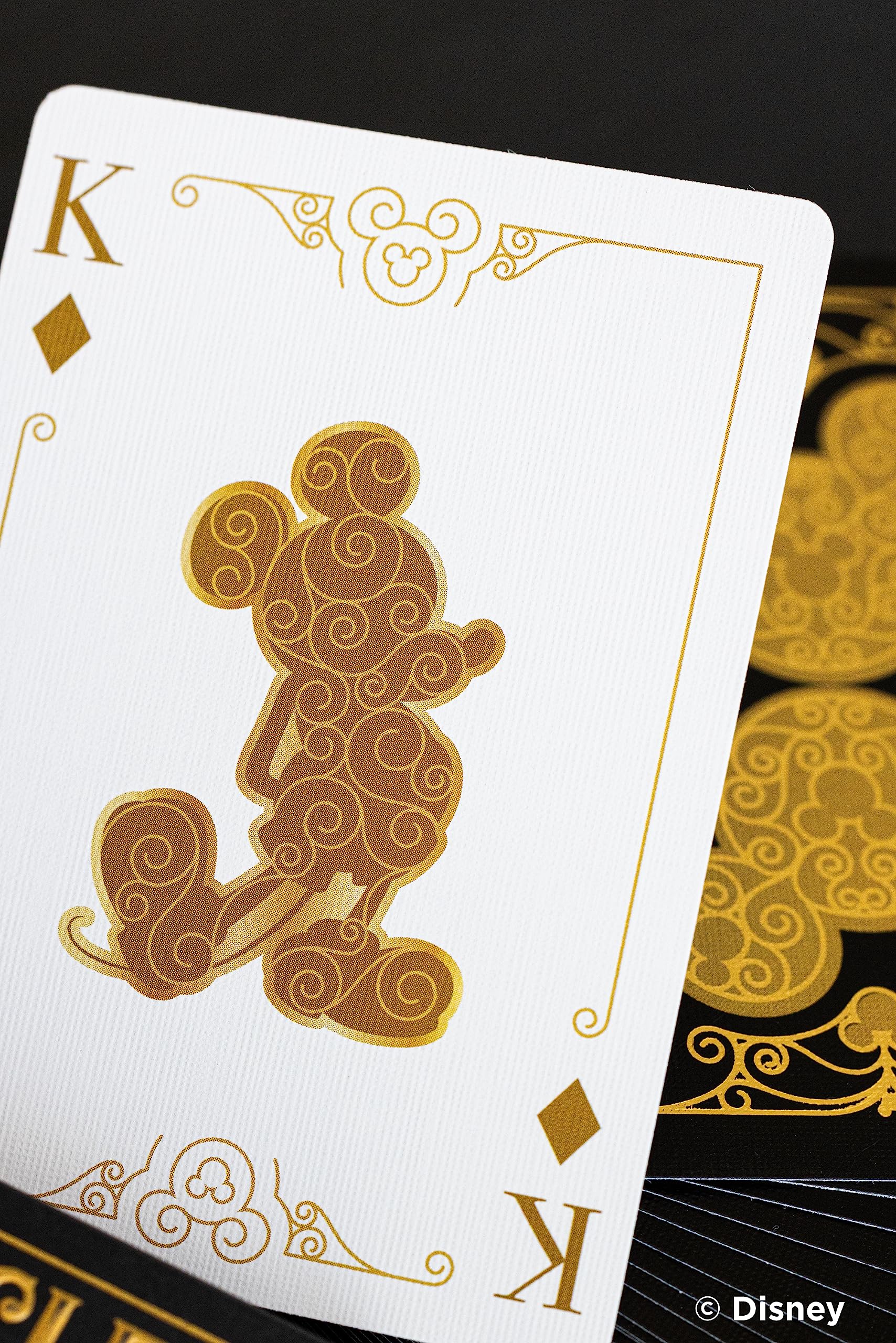 Bicycle Disney Black & Gold Mickey Playing Cards - 1 Deck, Air Cushion Finish, Metalluxe Foil Back 3
