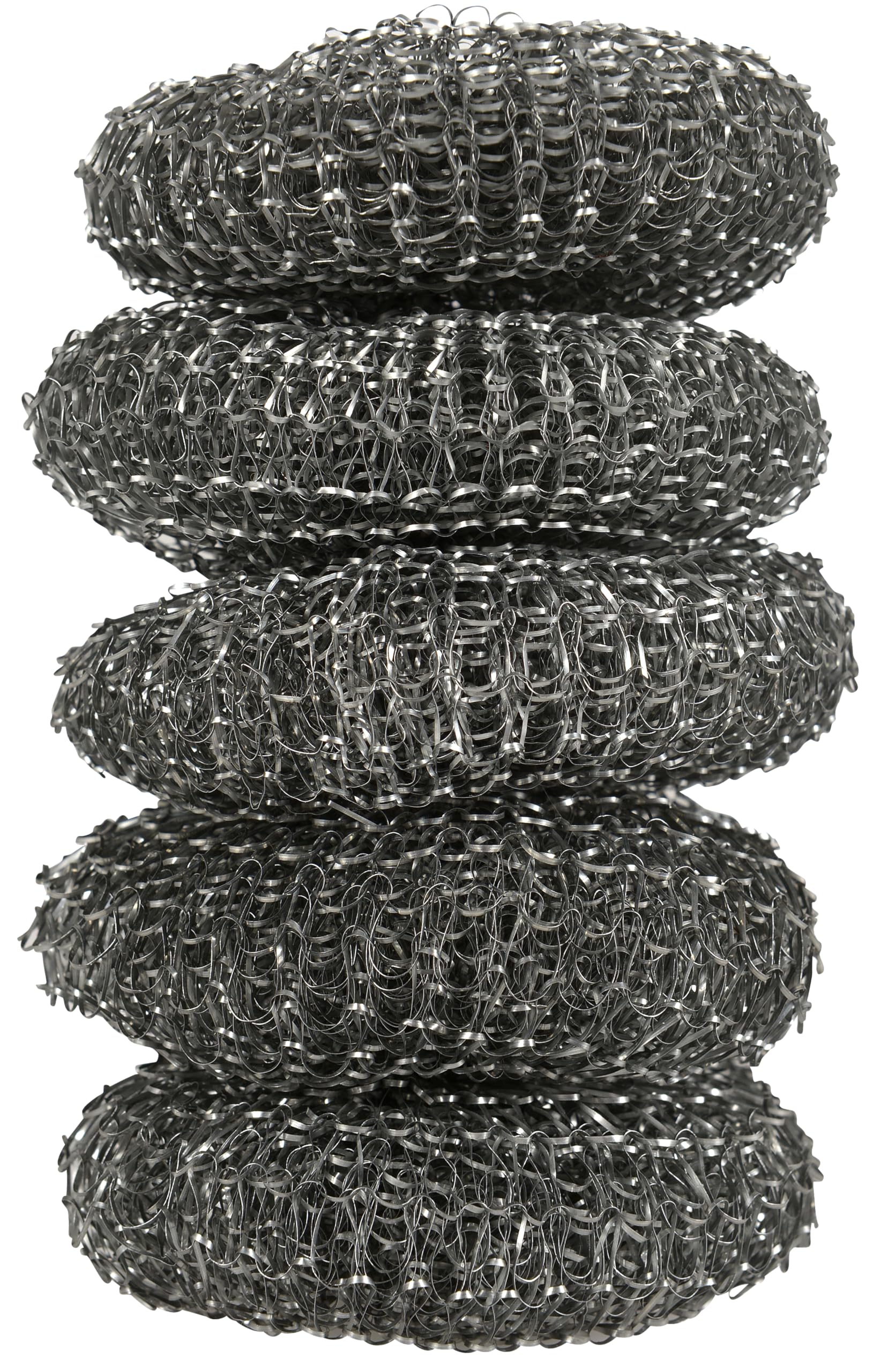 ABENA Stainless Steel Scourers - Pack of 5 | Multipurpose Pot Scrubber | Silver