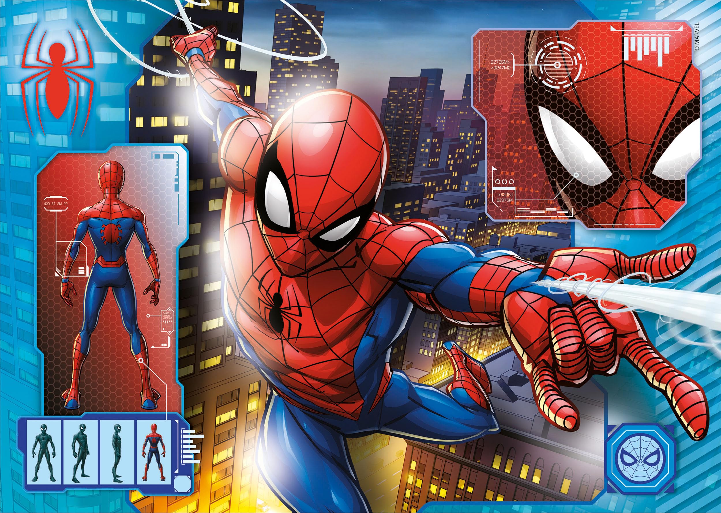 Clementoni Spiderman 2 x 60-Piece SuperColor Puzzle for Children 3