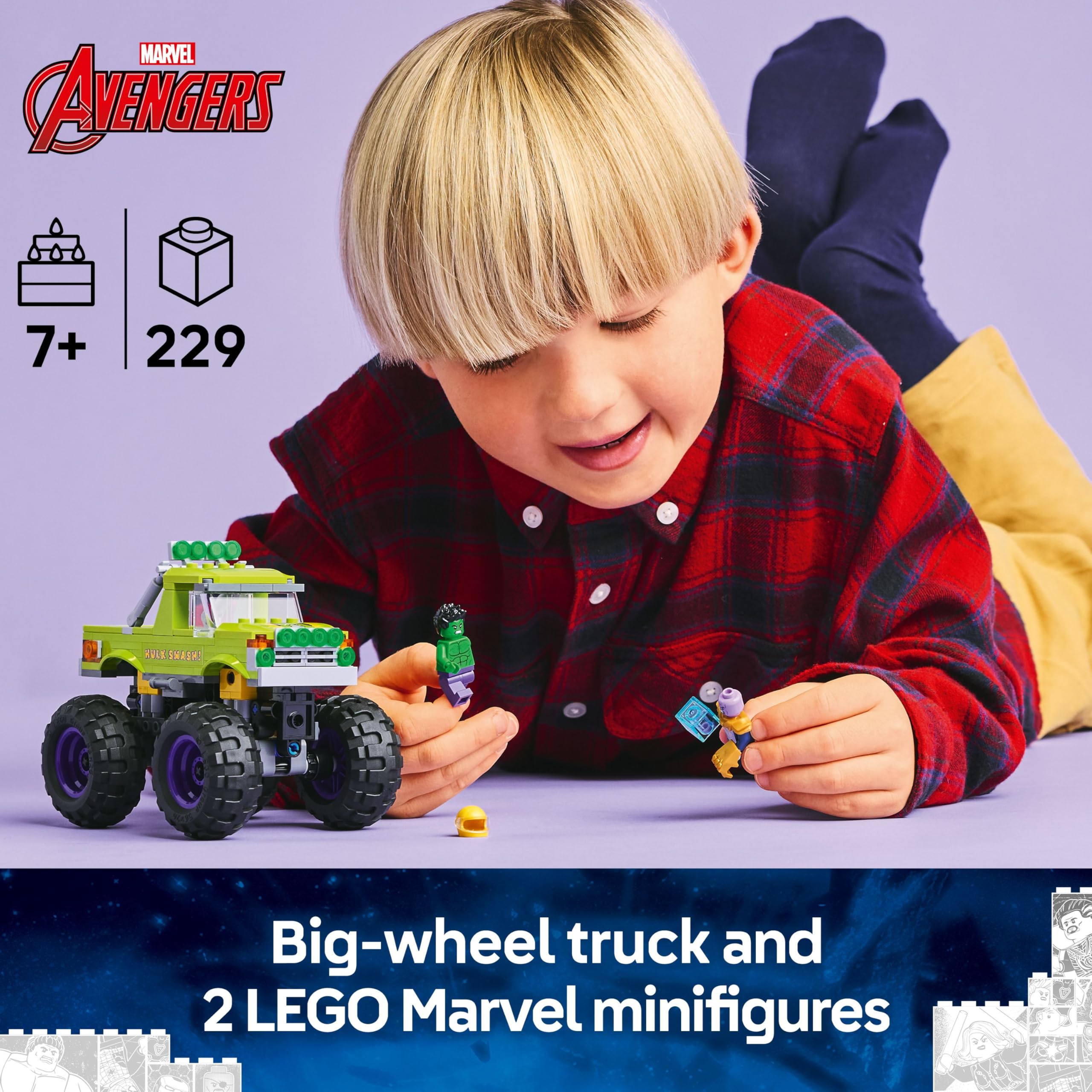 LEGO Marvel 76312 The Hulk Truck vs. Thanos Building Set for Ages 7+