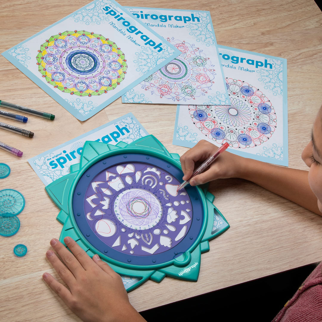 Mandala Spirograph Set - Create Artistic Designs with 15-Piece Kit for Ages 8+