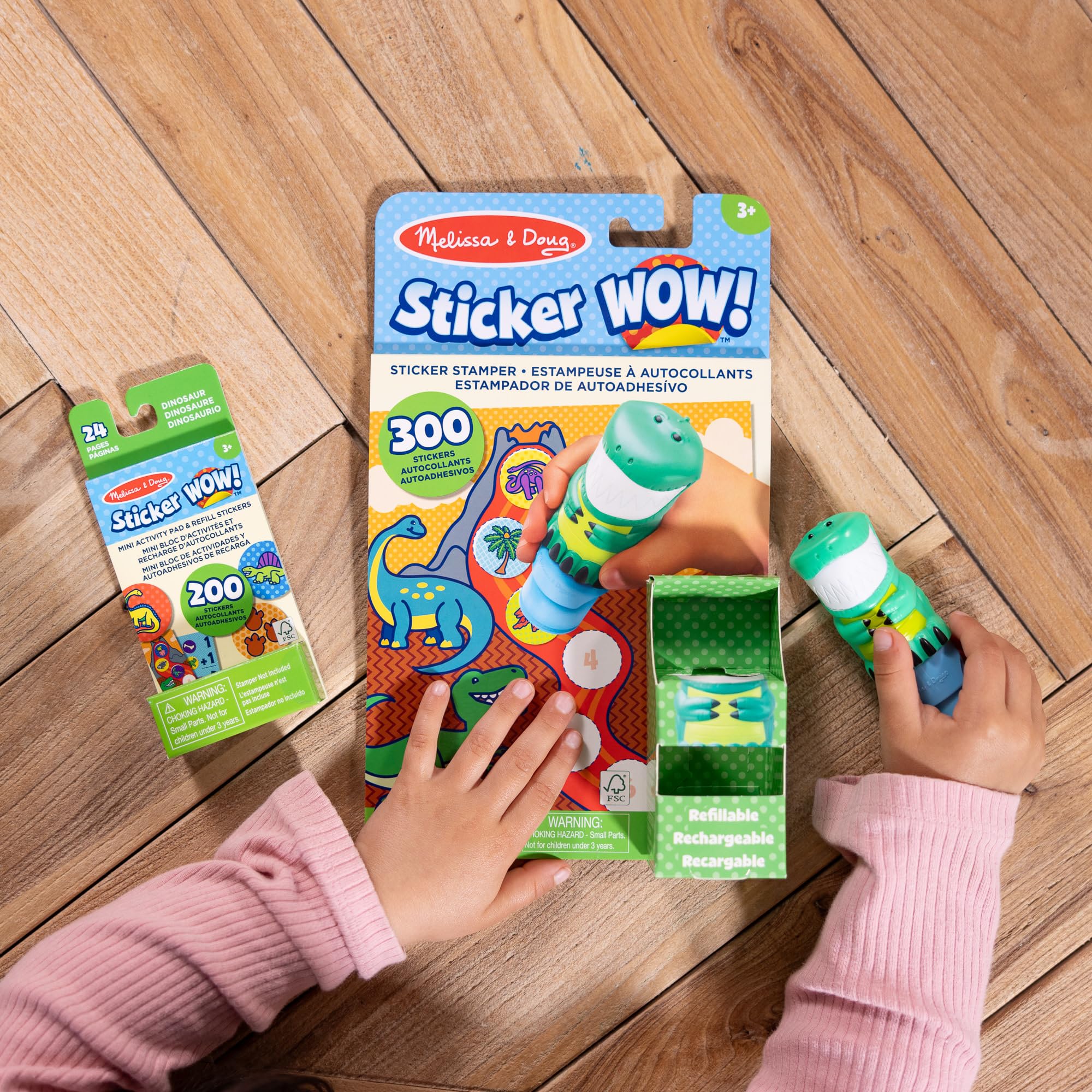 Melissa & Doug Sticker Wow Stamper & Activity Pad - Dinosaur Theme | Ages 3+ 2