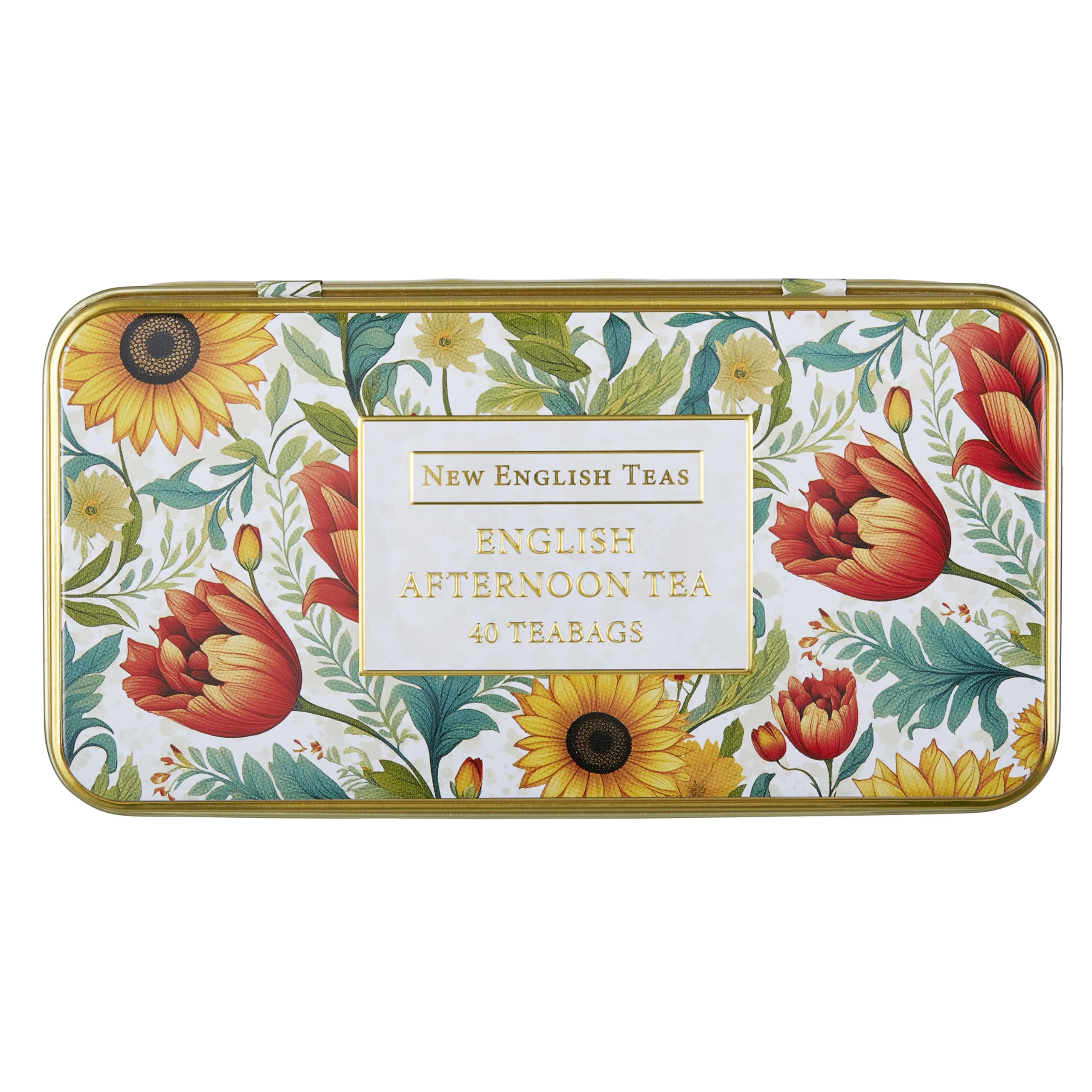 New English Teas - Victorian Sunflower Tea Tin with 40 English Afternoon Teabags 9