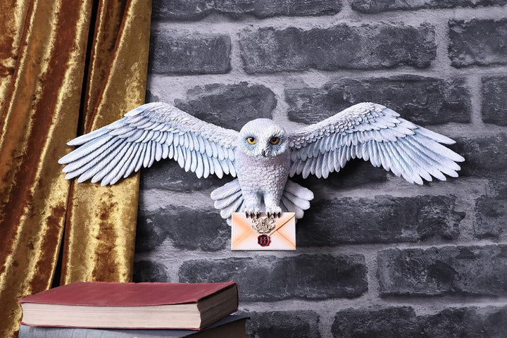 Nemesis Now Officially Licensed Harry Potter Hedwig Wall Plaque 45cm, Resin, Whi