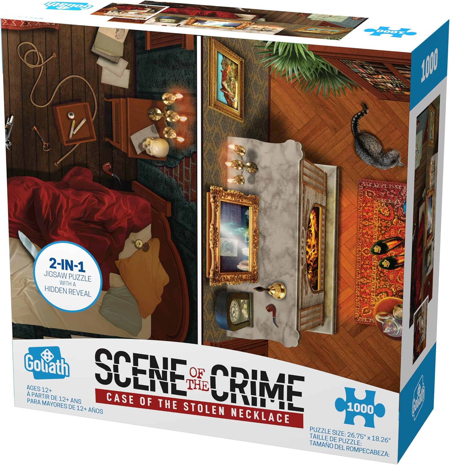 Scene of the Crime: The Stolen Necklace Mystery - 2-in-1 Jigsaw Puzzle with Hidden Clues 2