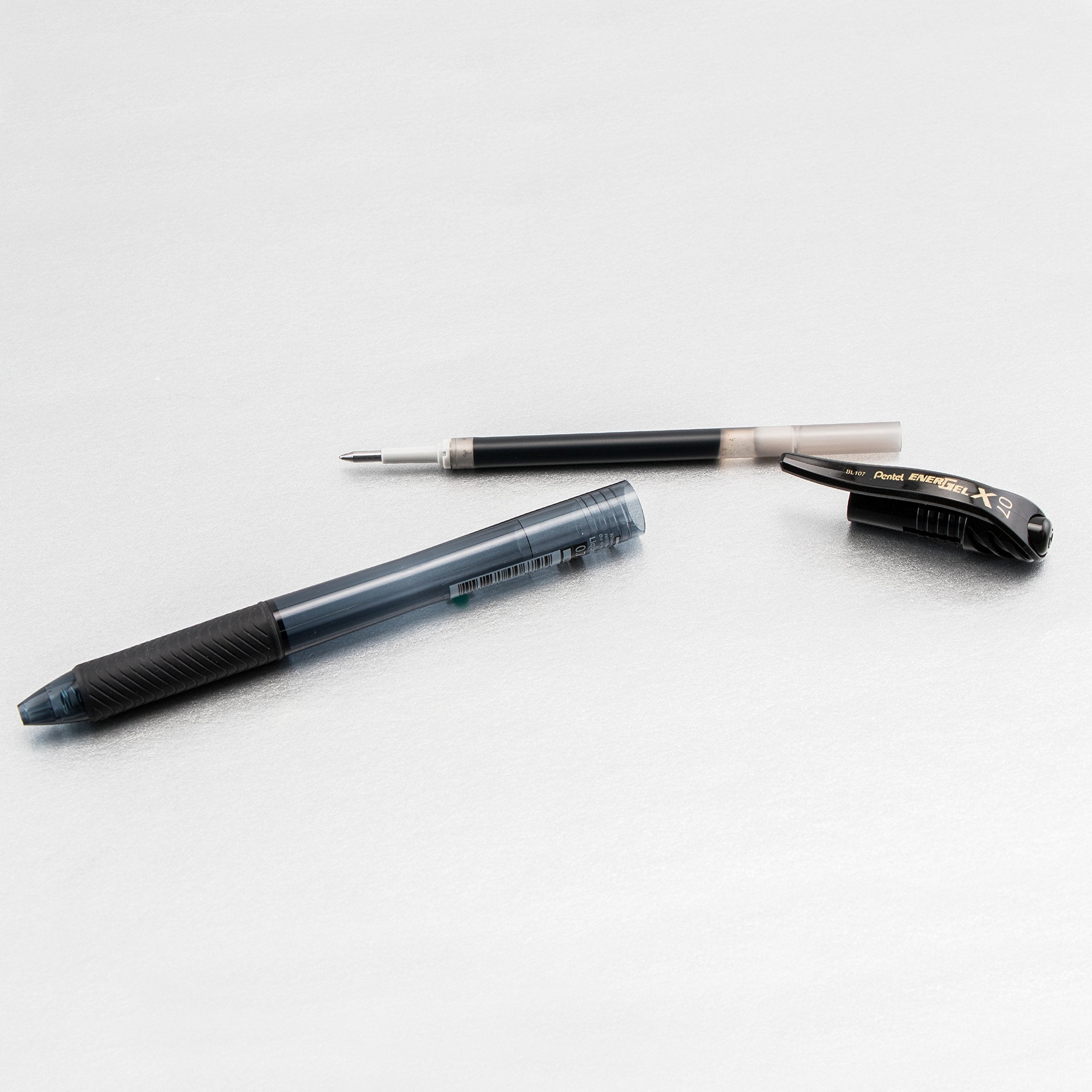 Pentel EnerGel-X Retractable Gel Ink Rollerball Pen - 0.7mm Fine/Medium Tip, Black Ink, Pack of 12 6