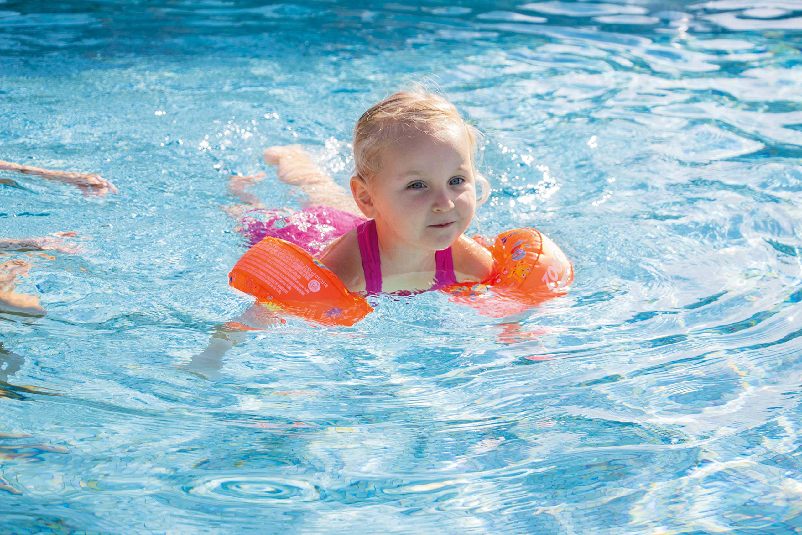 Zoggs Arm Rings Dual Buoyancy Swimming Armbands for Kids | Ages 1-6 Years, 11-30kg | Orange/Multi 4