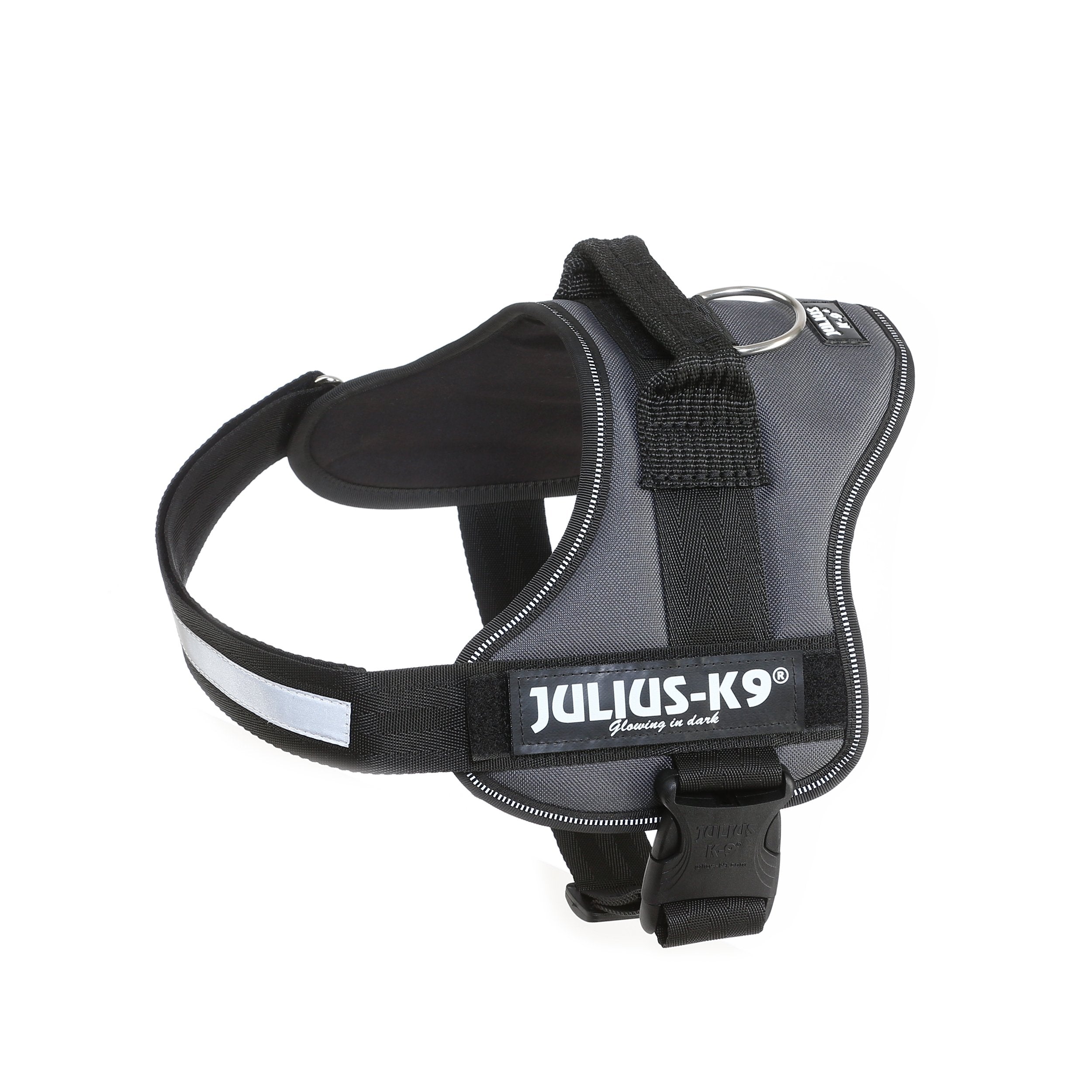 Julius-K9 Powerharness Vest Harness - Size M/0, Anthracite | 14-25 kg Dog
