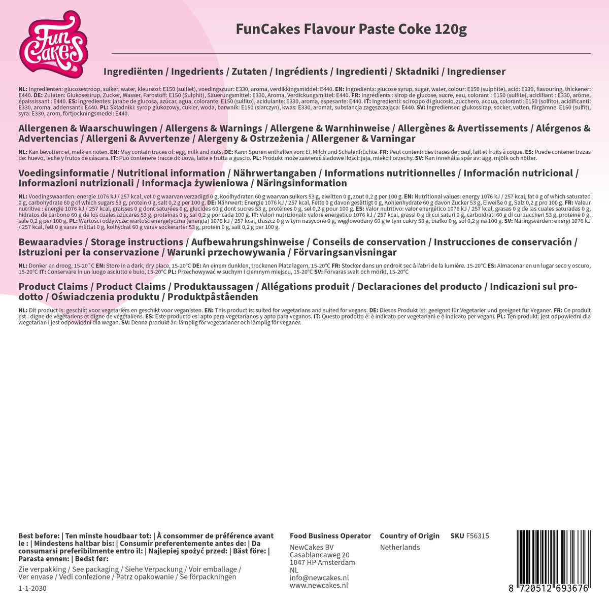 FunCakes Coke Flavour Paste - 120 g