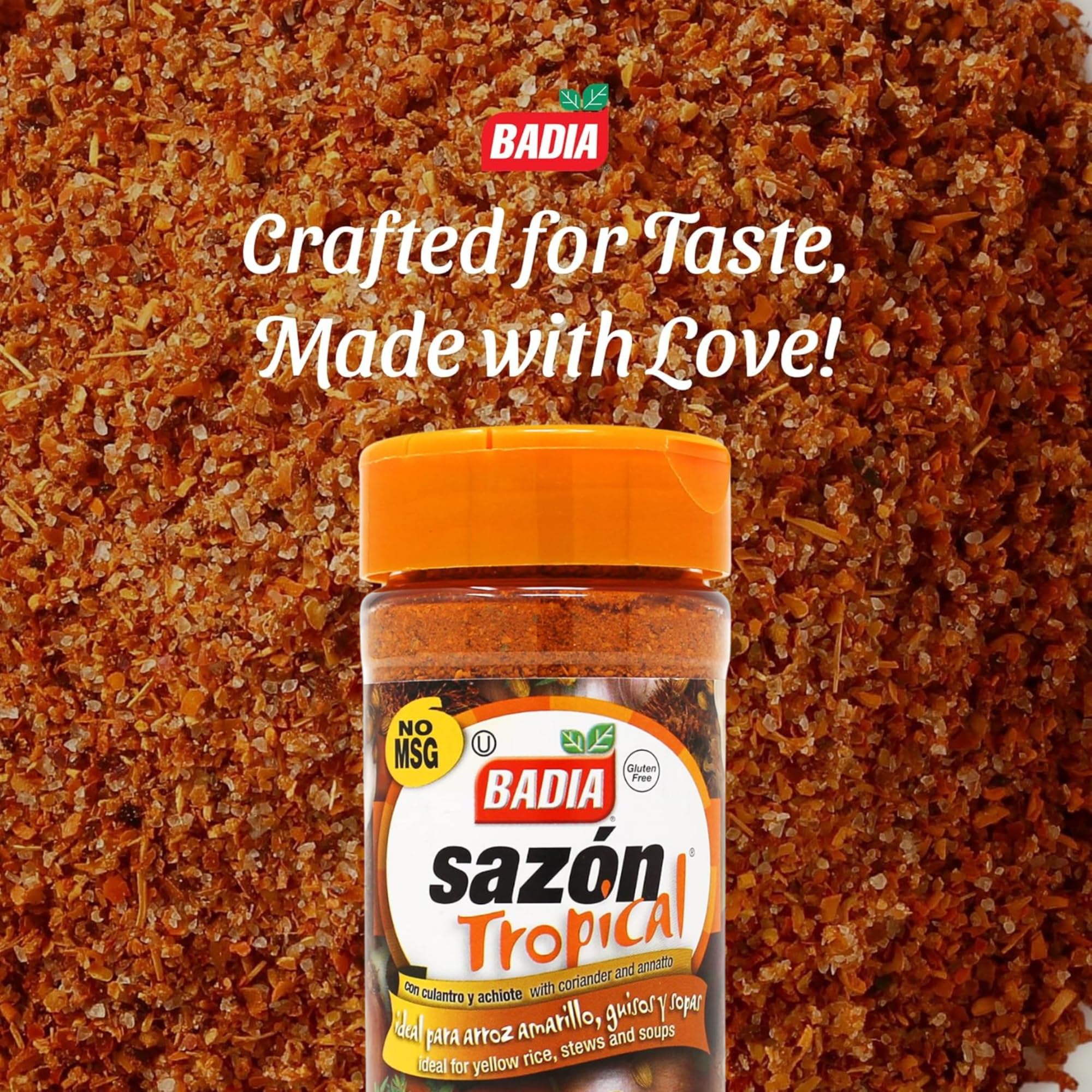 Badia Sazon Tropical Seasoning with Coriander & Annatto | 191.4g Jar | American Import 3