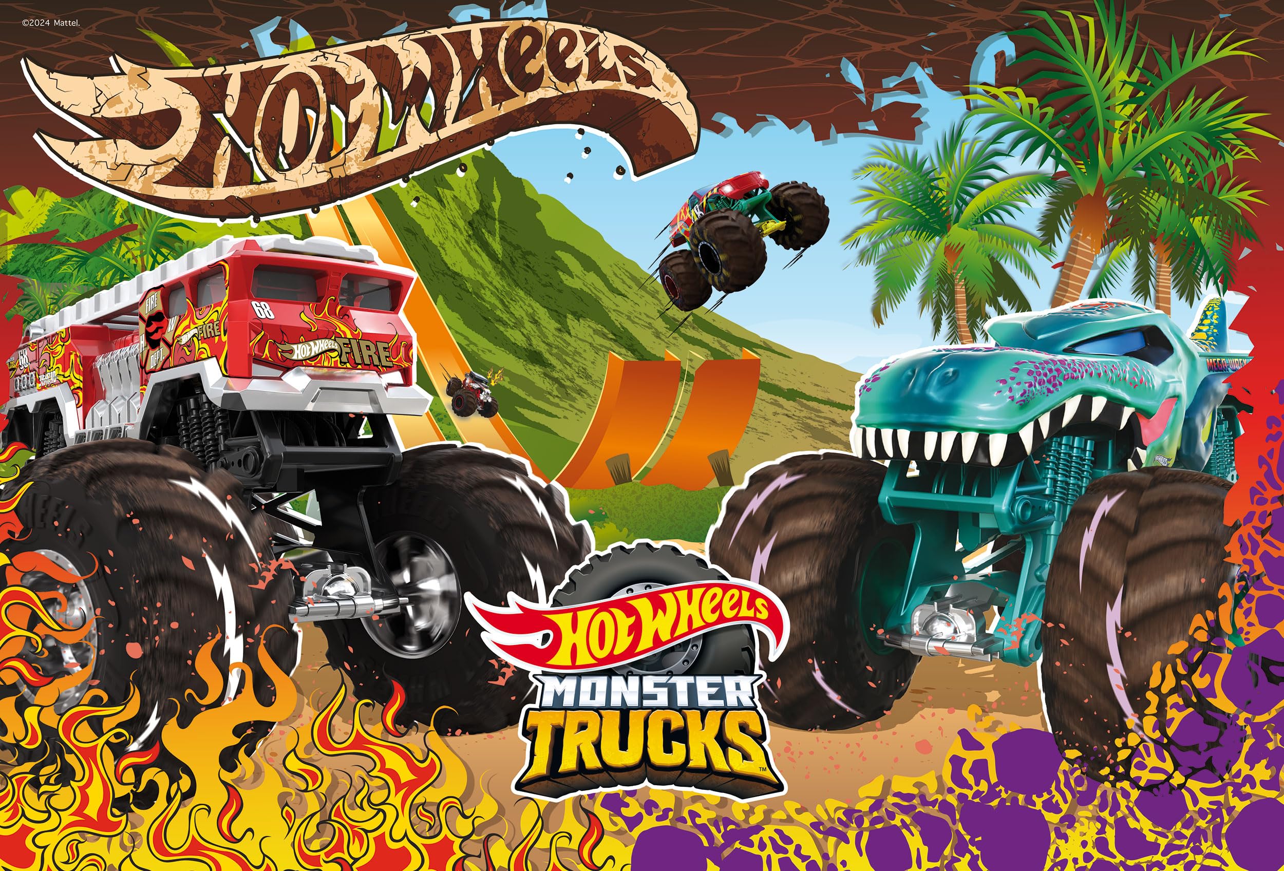 Liscianigiochi Hot Wheels Monster Truck Puzzle - 60 Pieces | Ages 4+ | 35x50cm