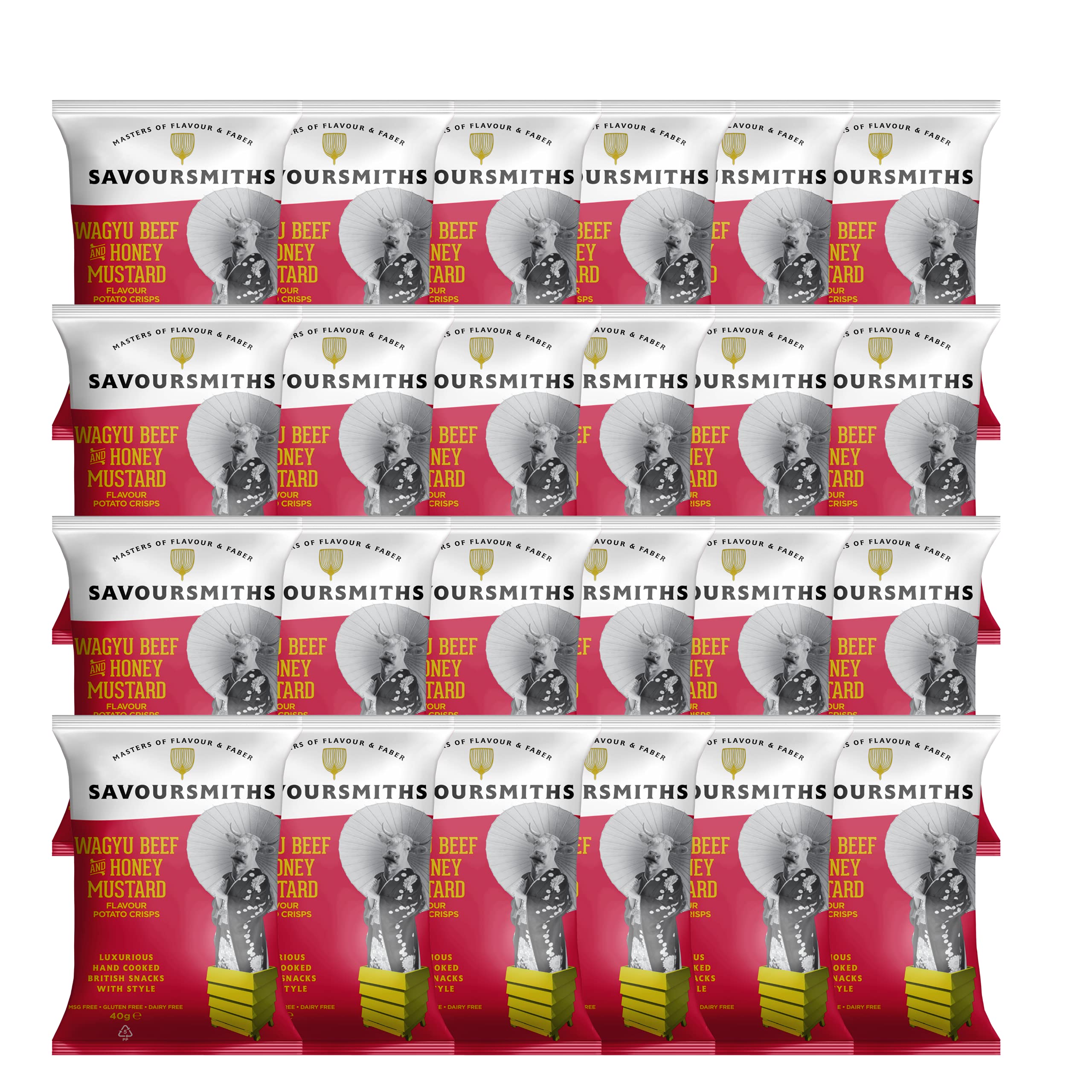 SAVOURSMITHS Wagyu Beef with Honey Mustard Hand-Cooked Potato Crisps 40g 8