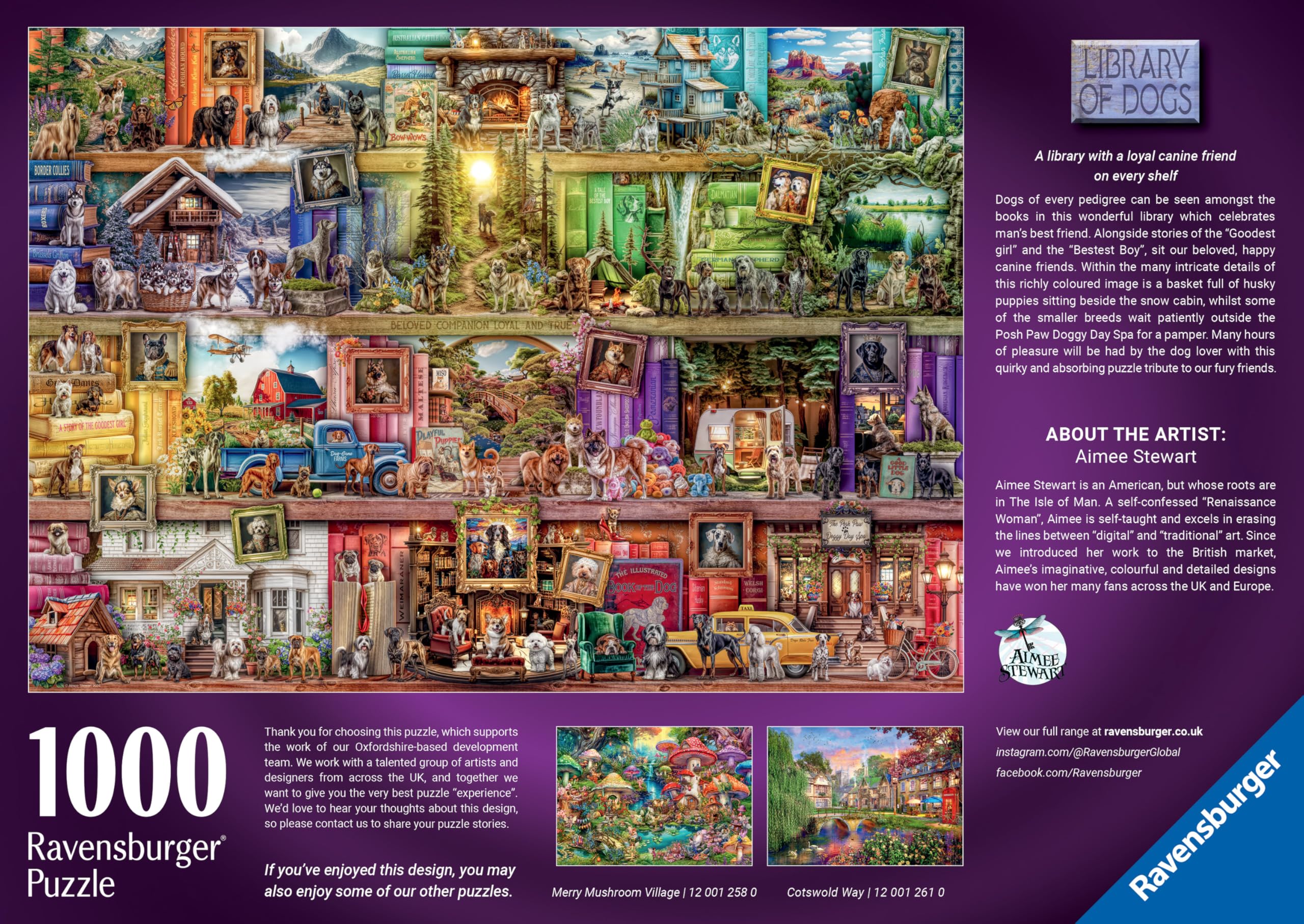 Ravensburger Library of Dogs 1000 Piece Jigsaw Puzzle for Adults and Kids 12+ 7