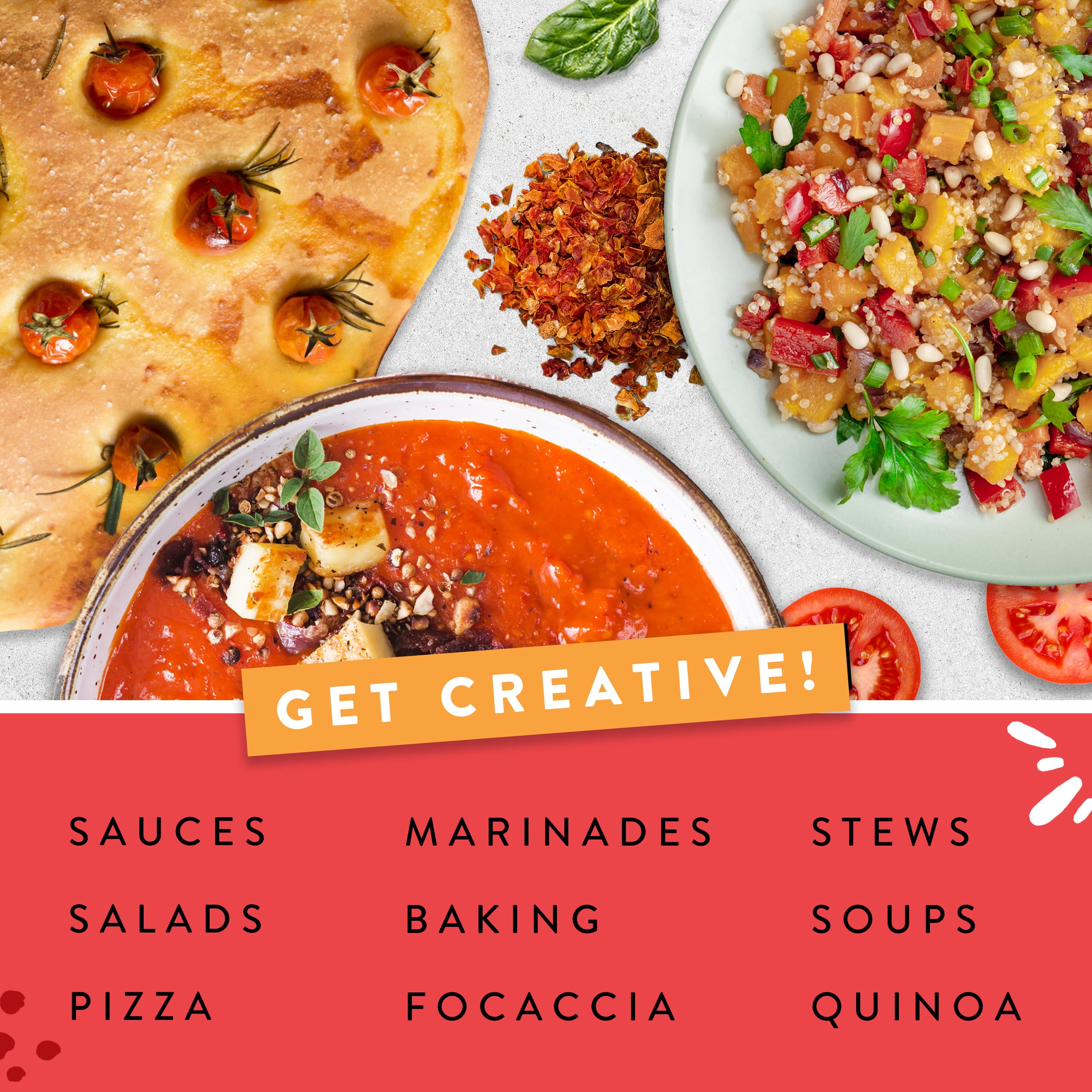 JustIngredients Tomato Flakes 100g - Organic Dried Tomatoes Flakes for Cooking 7