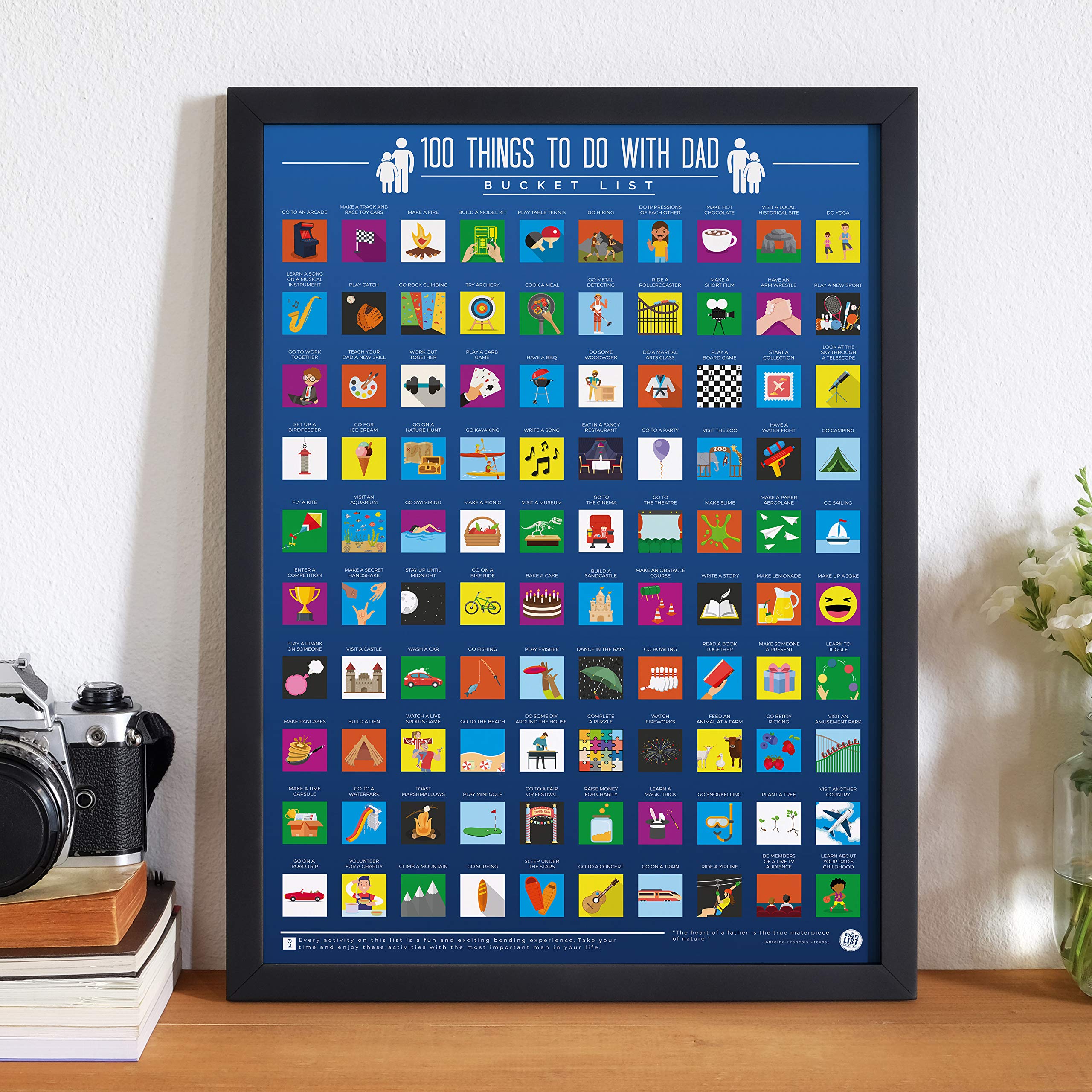 Gift Republic 100 Things To Do With Dad Scratch Poster | A2 Portrait | Multi-Color 4