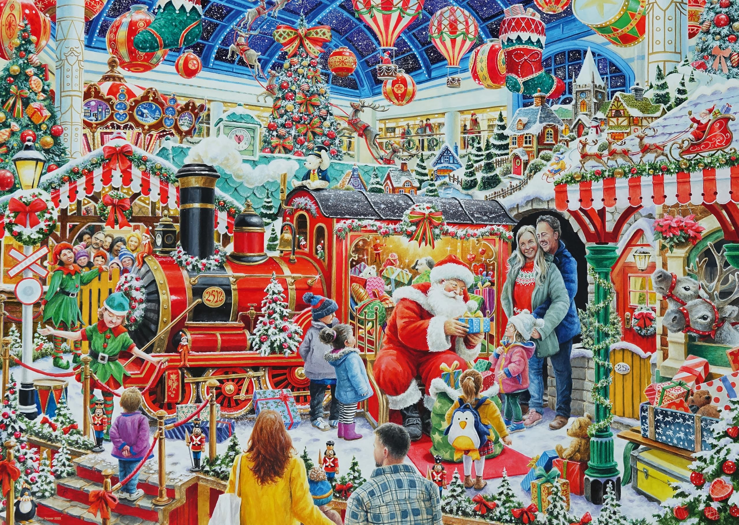Ravensburger Christmas No29: Santa's Steam Train Grotto 1000-Piece Jigsaw Puzzle