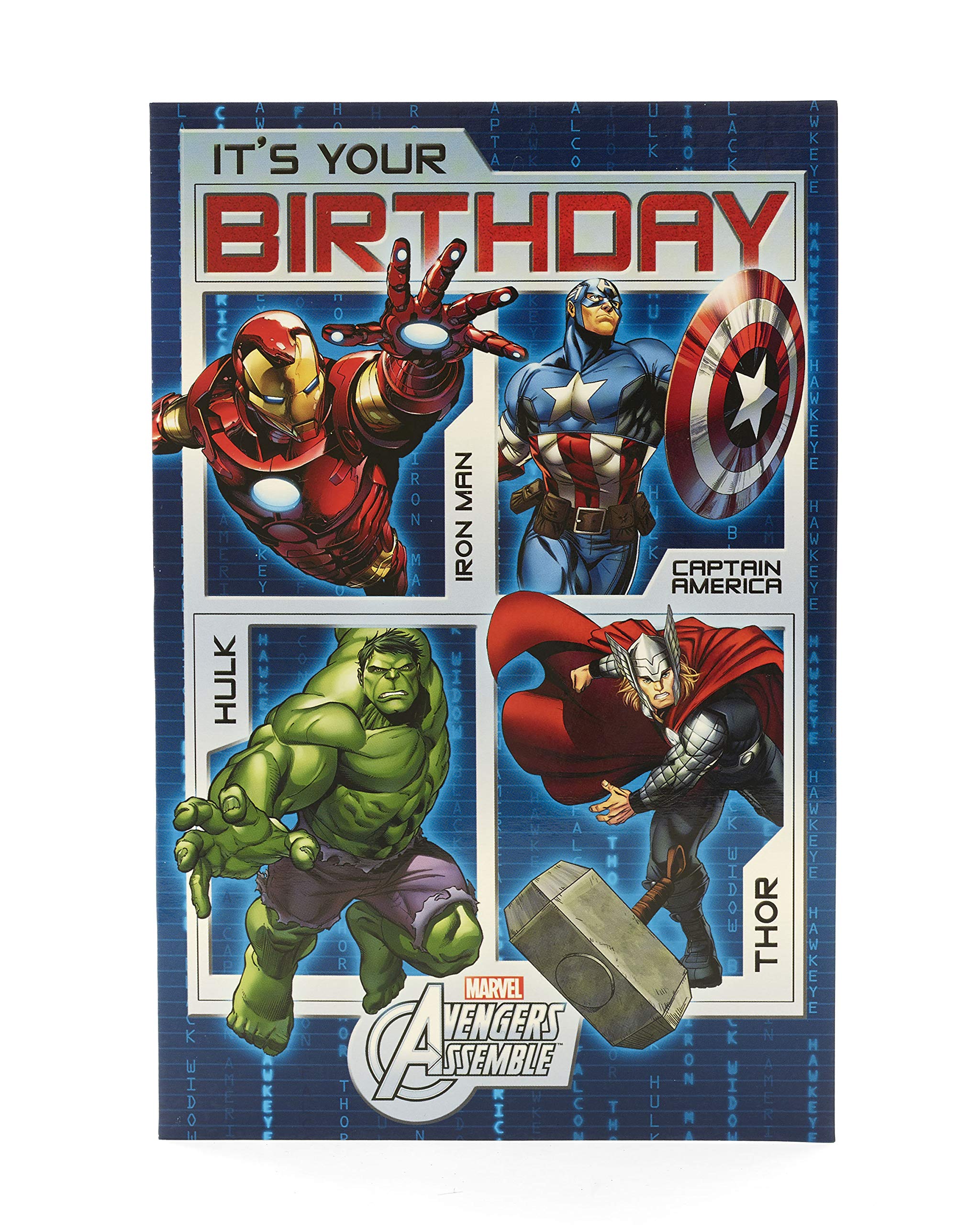 UK Greetings Marvel Avengers Birthday Card for Boys, Son, Grandson | 15.5 x 23.5 cm