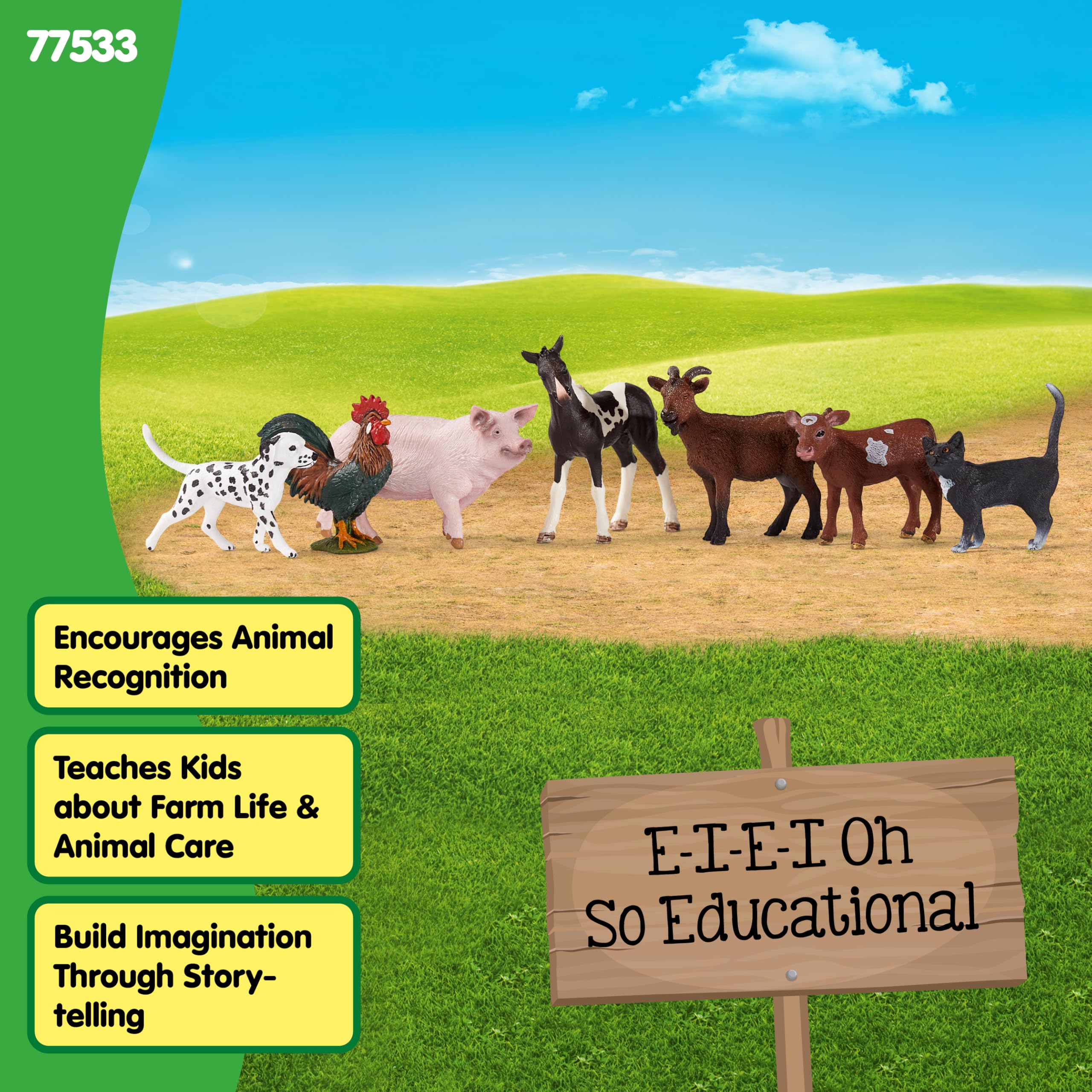 SCHLEICH Farm World - 7 PC Farm Animal Playset with Realistic Figurines for Kids 3+ 15