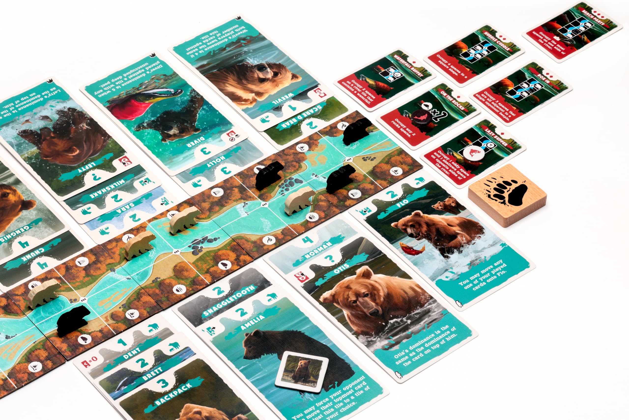 Osprey Games Katmai: The Bears of Brooks River | Two-Player Card Game | Area Control 3