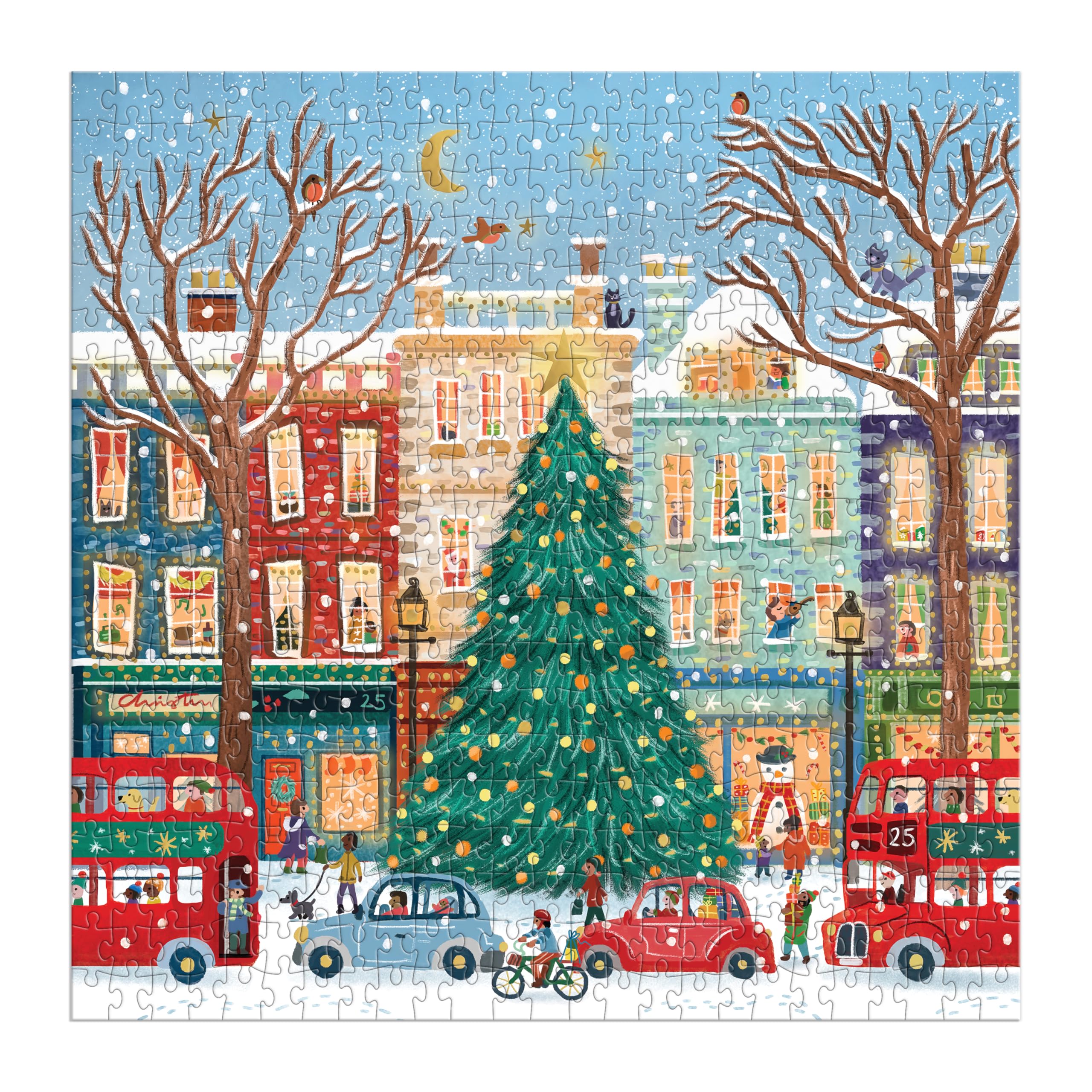 Galison - Tinsel City 500 Piece Foil Jigsaw Puzzle 5