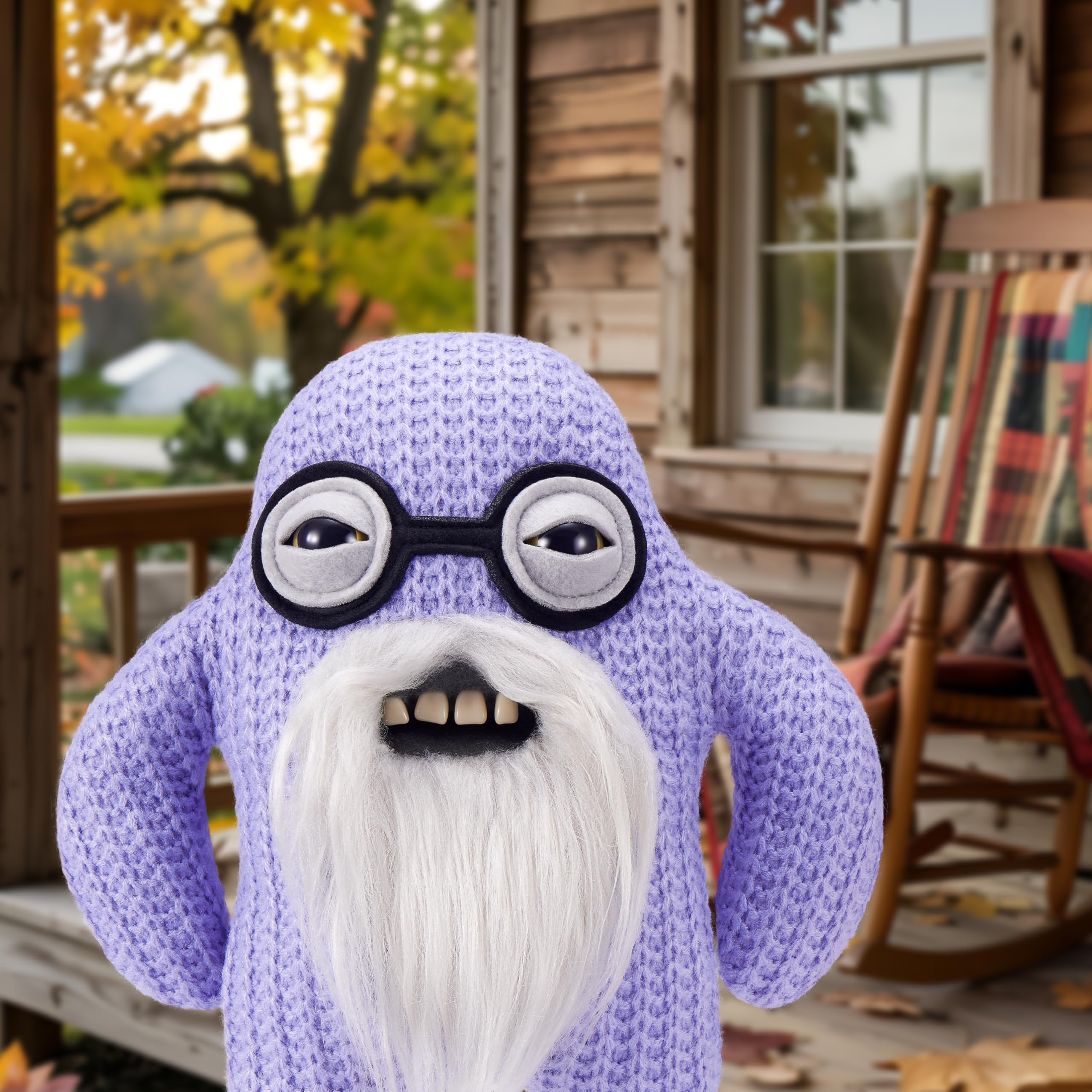 Fuggler Old Fogies Mr Needles Plush Toy - 9 Inch | Human-Like Teeth | Polyester 2