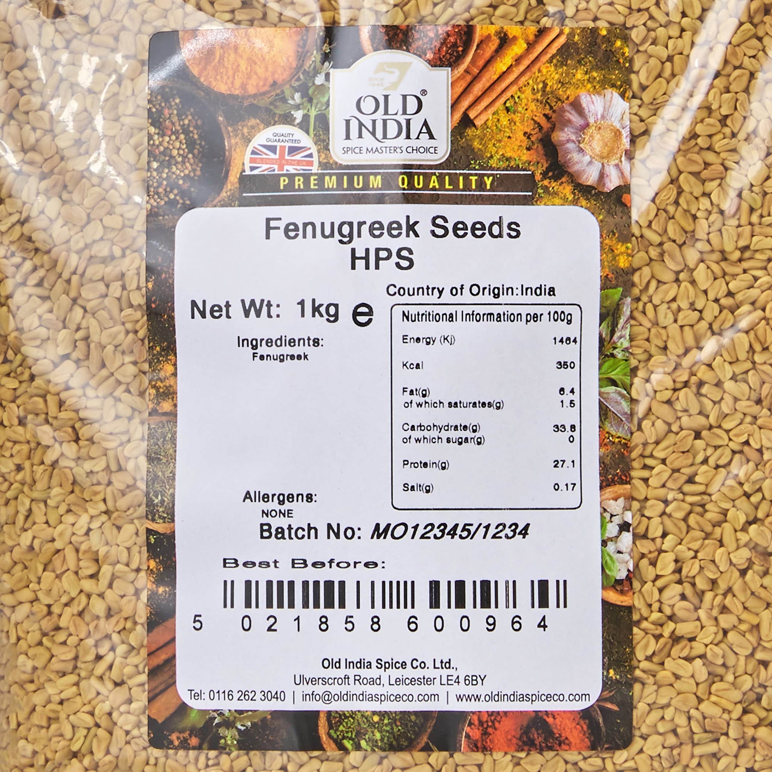 Old India Fenugreek Seeds - 100% Natural Whole Spice | 1kg Pack 2