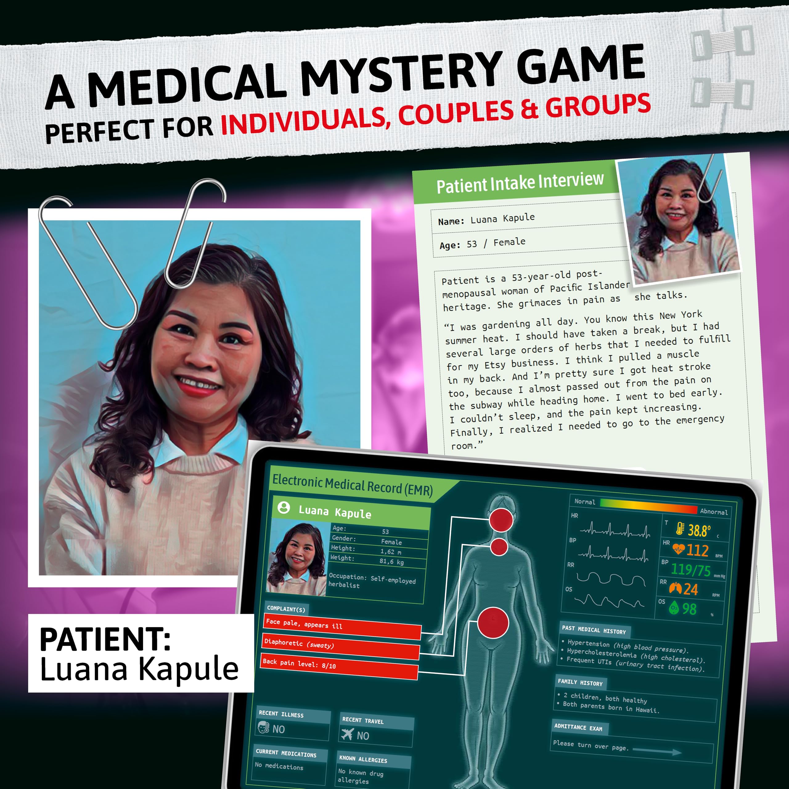 TOMY Medical Mysteries: Miami Flatline Cooperative Board Game | 1-4 Players | Ages 14+