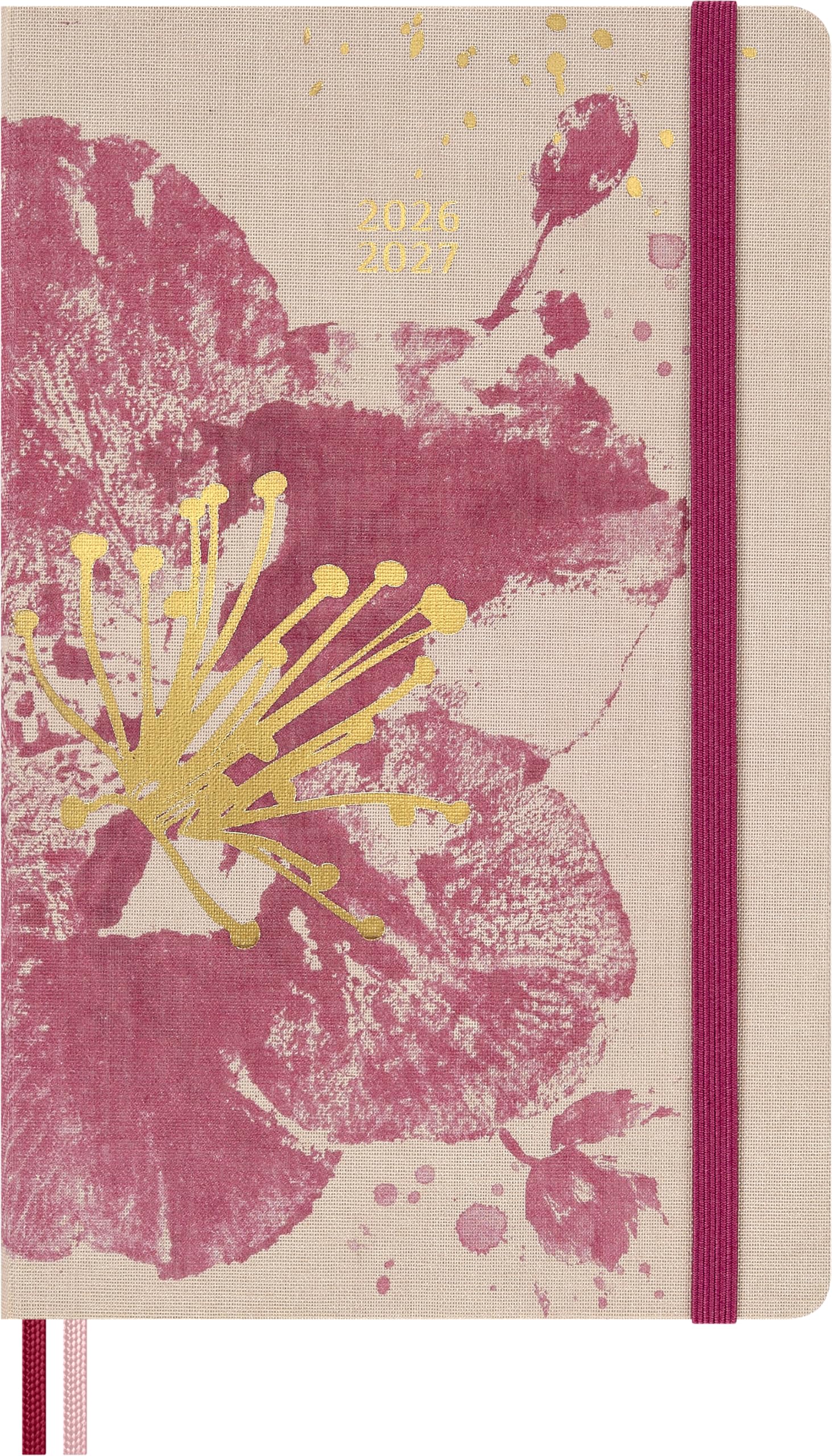 Moleskine 18-Month Weekly Planner 2026-2027 Sakura Collection - Hard Cover, Large Size 13x21cm