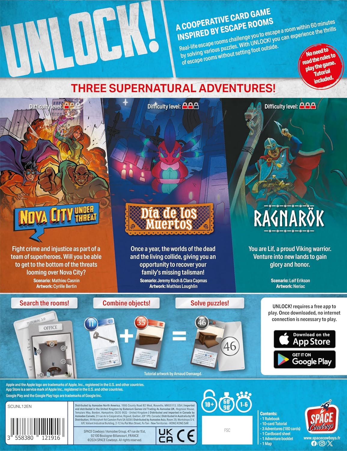 Space Cowboys Unlock! 12 Supernatural Adventures – Kooperatives Kartenspiel 3