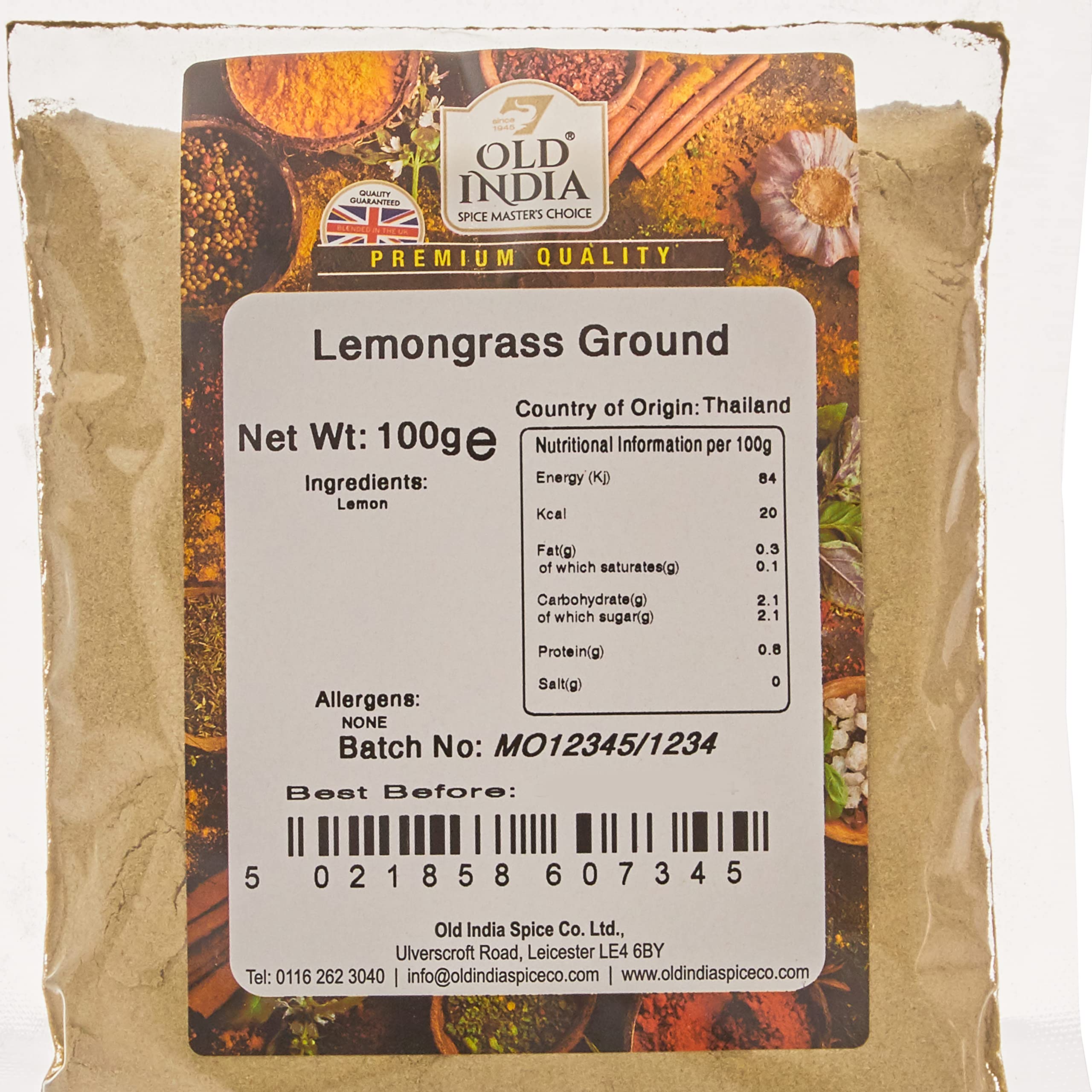 Old India Lemongrass Ground 100g 3